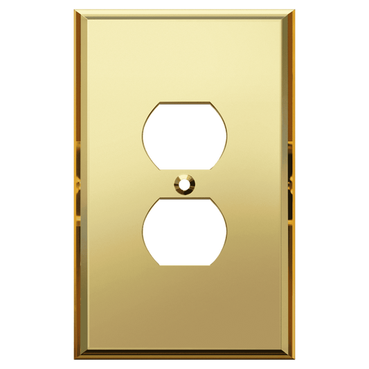 Oversized Acrylic Mirrored Duplex Wall Plate, Reflective Cover Plate for duplex outlet, Plexiglass Wall Plate, 1-Gang