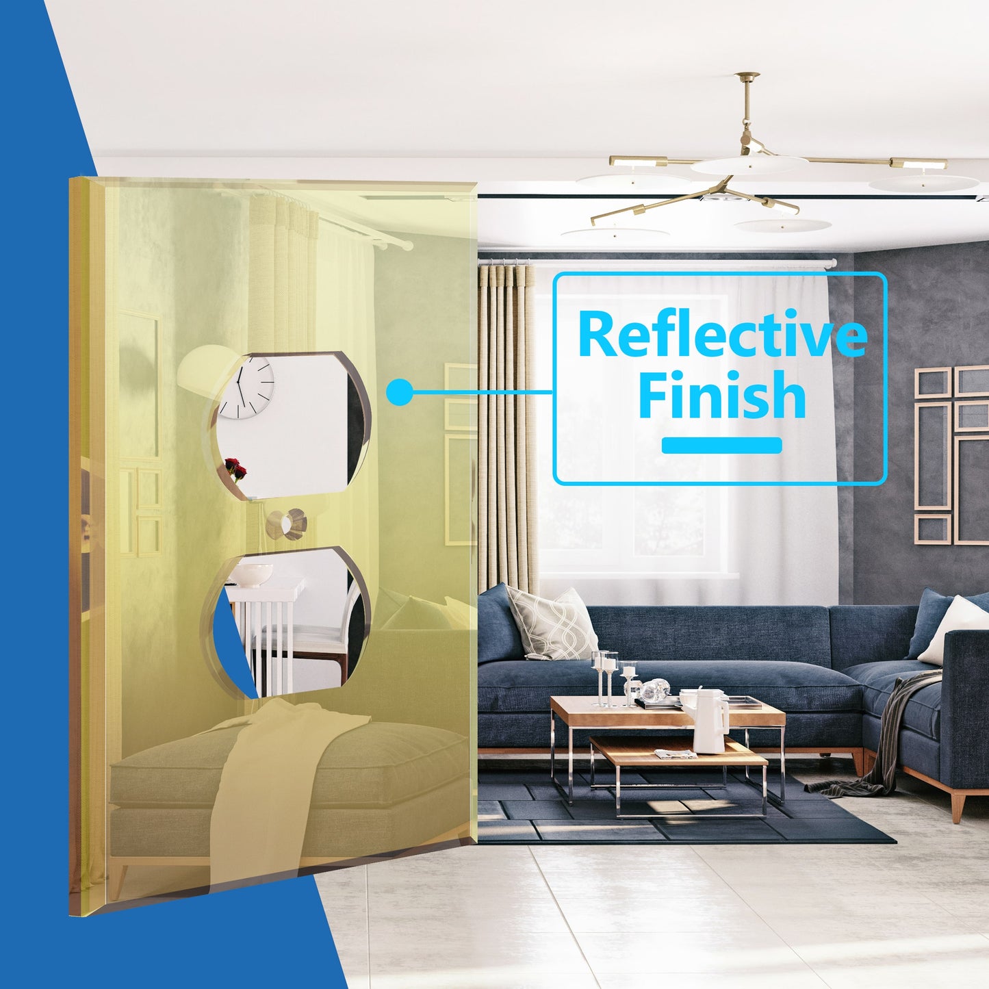 Oversized Acrylic Mirrored Duplex Wall Plate, Reflective Cover Plate for duplex outlet, Plexiglass Wall Plate, 1-Gang