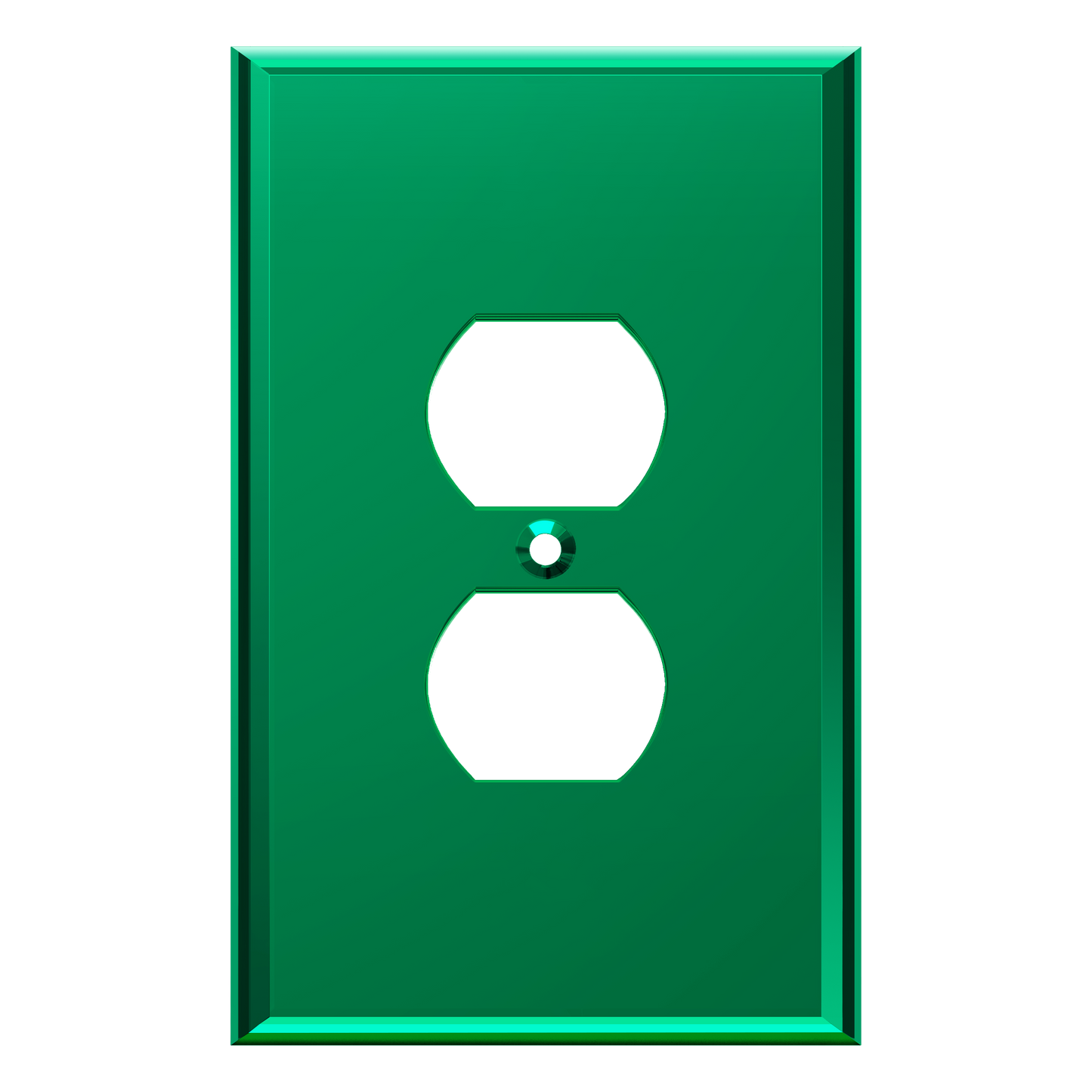 Oversized Acrylic Mirrored Duplex Wall Plate, Reflective Cover Plate for duplex outlet, Plexiglass Wall Plate, 1-Gang