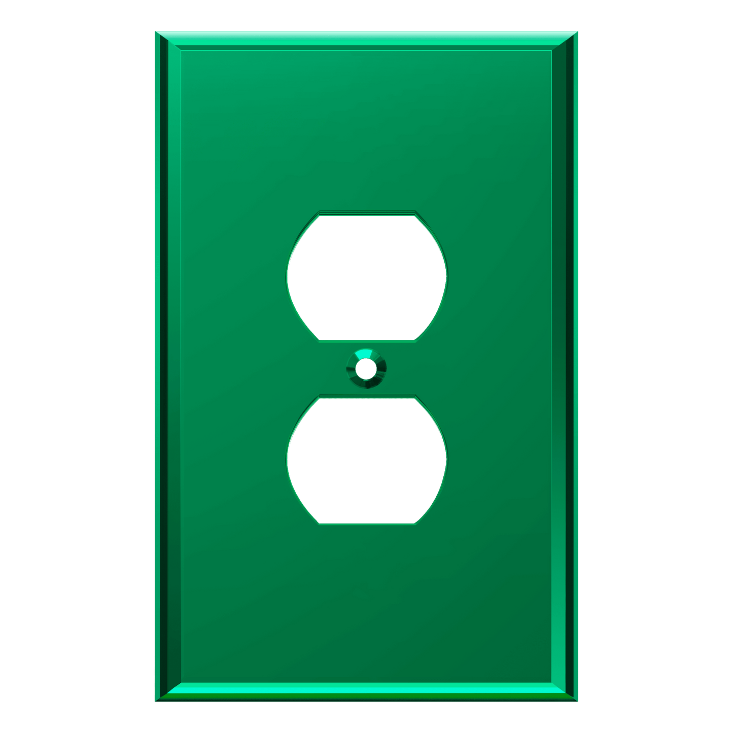 Oversized Acrylic Mirrored Duplex Wall Plate, Reflective Cover Plate for duplex outlet, Plexiglass Wall Plate, 1-Gang