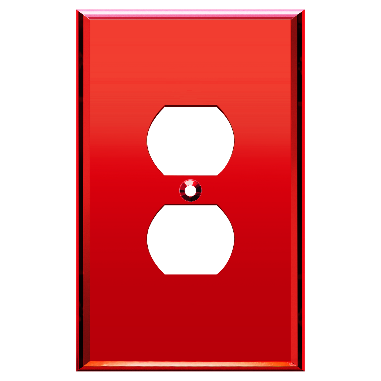 Oversized Acrylic Mirrored Duplex Wall Plate, Reflective Cover Plate for duplex outlet, Plexiglass Wall Plate, 1-Gang