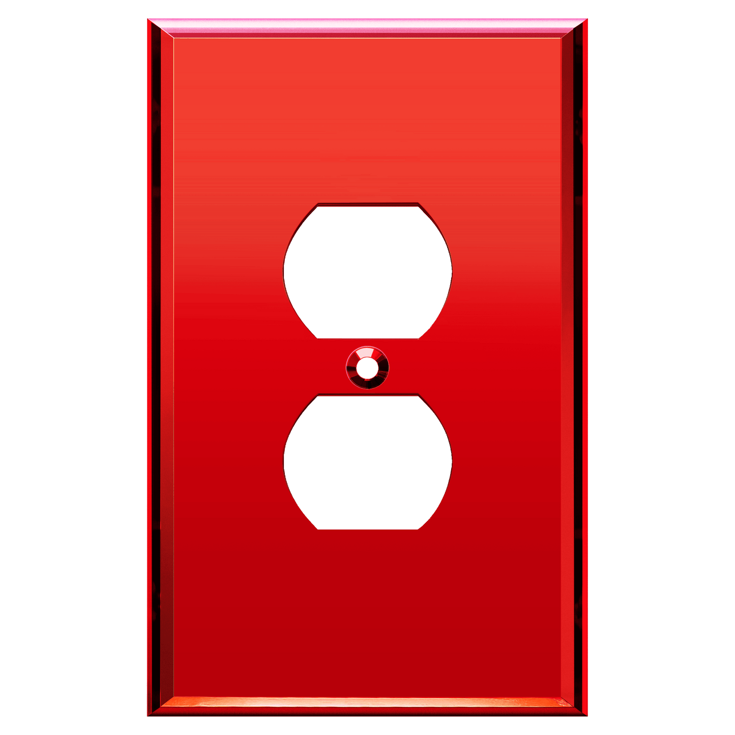 Oversized Acrylic Mirrored Duplex Wall Plate, Reflective Cover Plate for duplex outlet, Plexiglass Wall Plate, 1-Gang