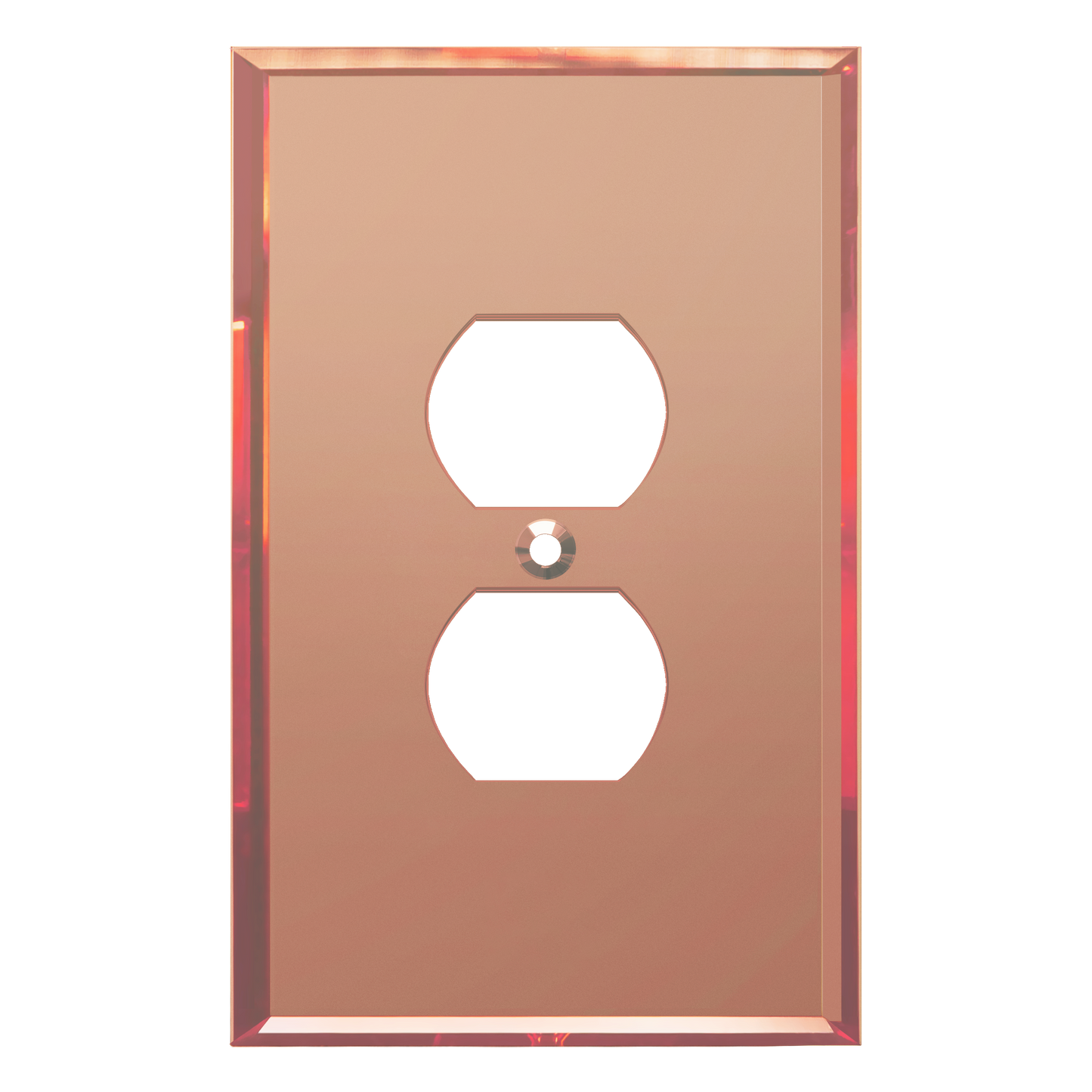 Oversized Acrylic Mirrored Duplex Wall Plate, Reflective Cover Plate for duplex outlet, Plexiglass Wall Plate, 1-Gang