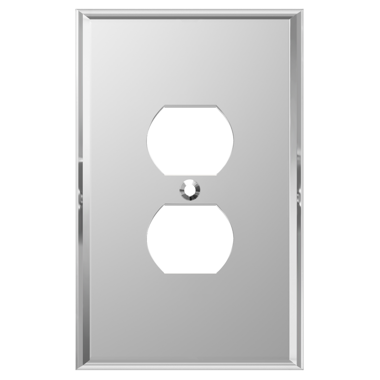 Oversized Acrylic Mirrored Duplex Wall Plate, Reflective Cover Plate for duplex outlet, Plexiglass Wall Plate, 1-Gang