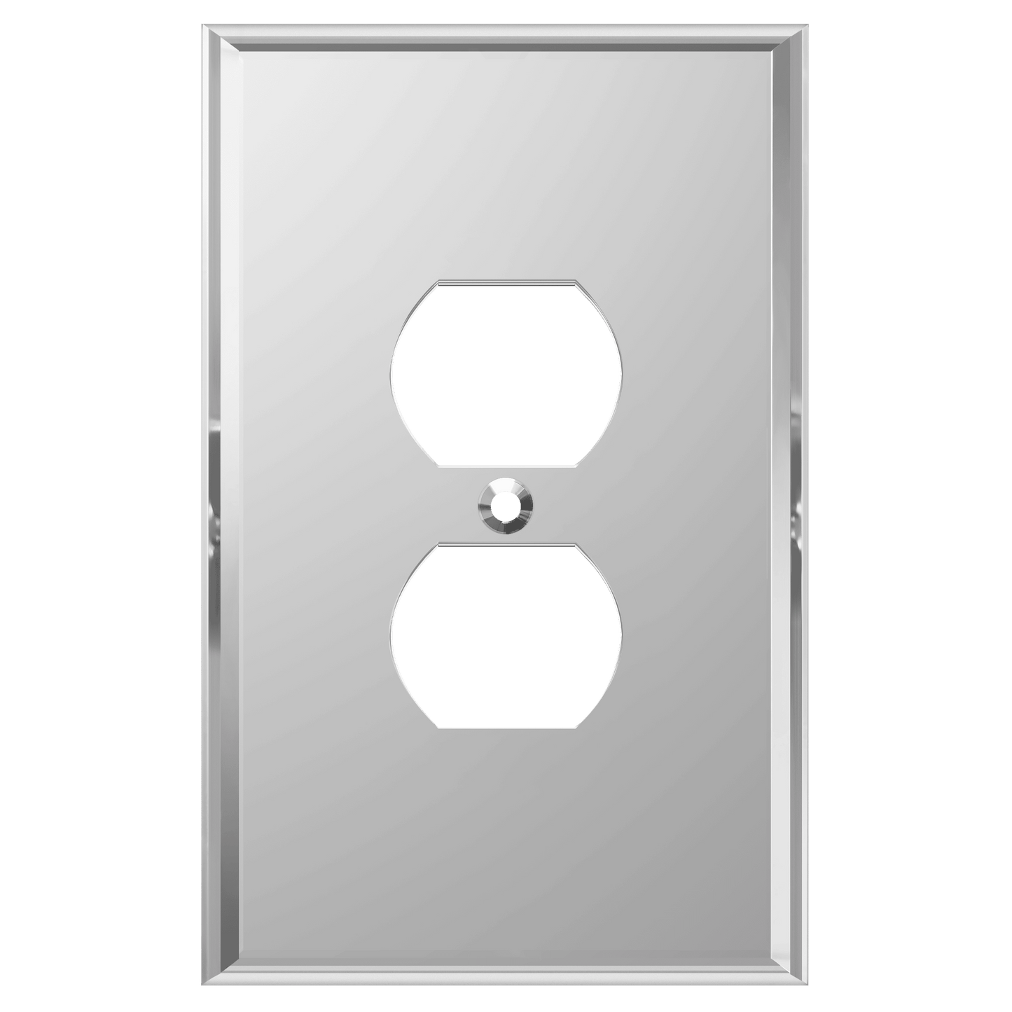 Oversized Acrylic Mirrored Duplex Wall Plate, Reflective Cover Plate for duplex outlet, Plexiglass Wall Plate, 1-Gang