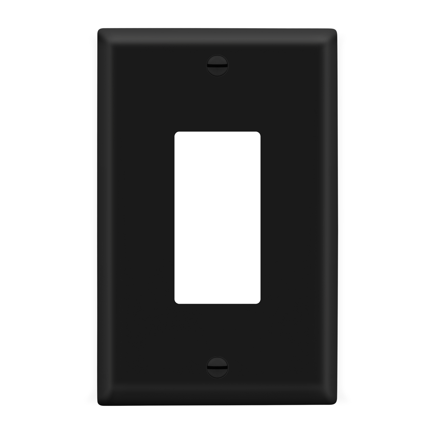Decorator Wall Plate, Cover Plate for Decorator Switch or Outlet, Polycarbonate Thermoplastic Wall Plate, 1-Gang, Mid-Size