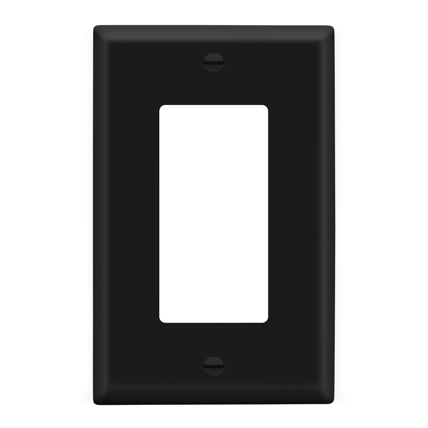 Decorator Wall Plate, Cover Plate for decorator switch or outlet, Polycarbonate Thermoplastic Wall Plate, 1-Gang, Mid-Size