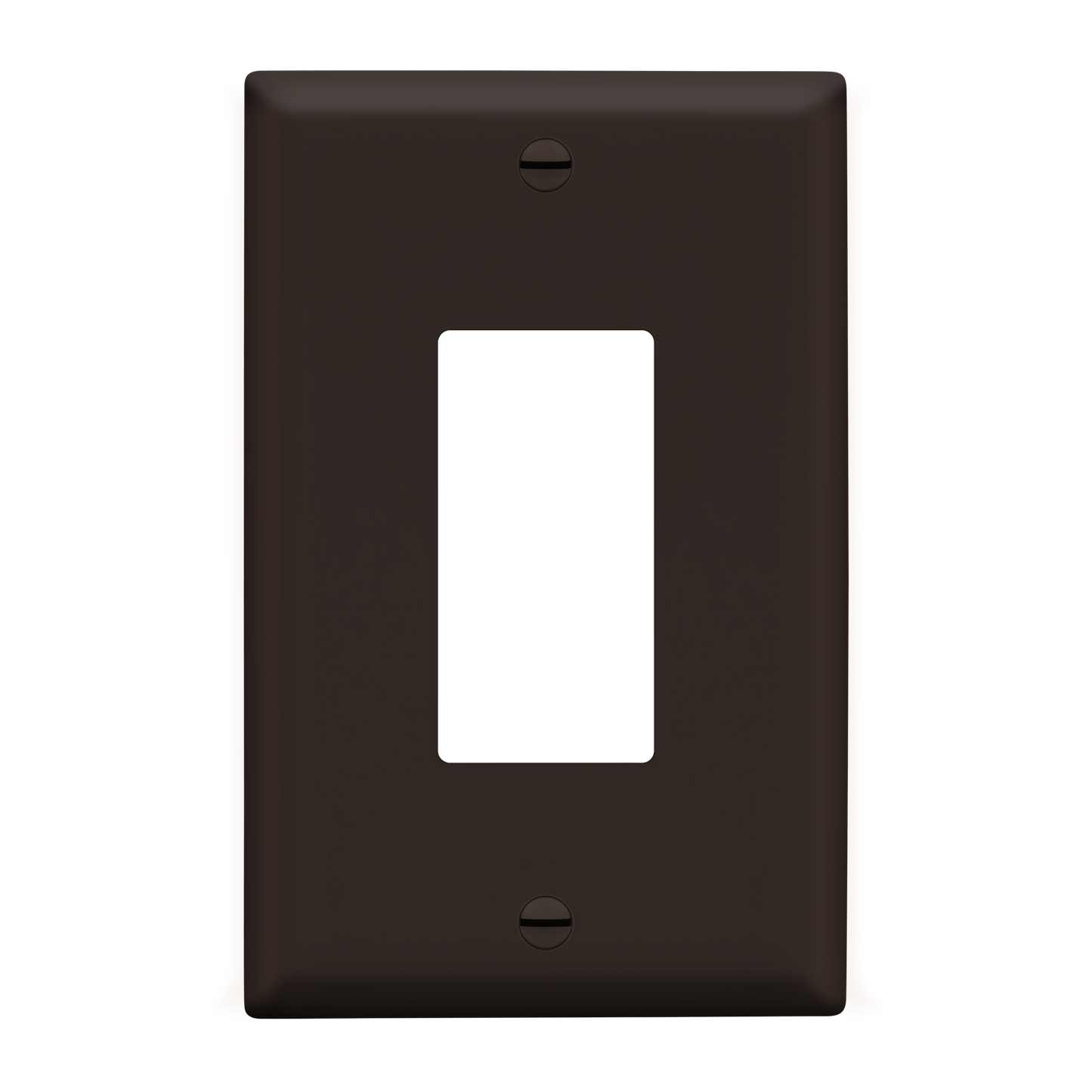 Decorator Wall Plate, Cover Plate for Decorator Switch or Outlet, Polycarbonate Thermoplastic Wall Plate, 1-Gang, Mid-Size