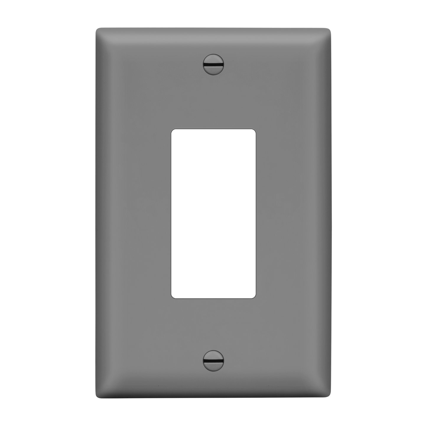 Decorator Wall Plate, Cover Plate for Decorator Switch or Outlet, Polycarbonate Thermoplastic Wall Plate, 1-Gang, Mid-Size