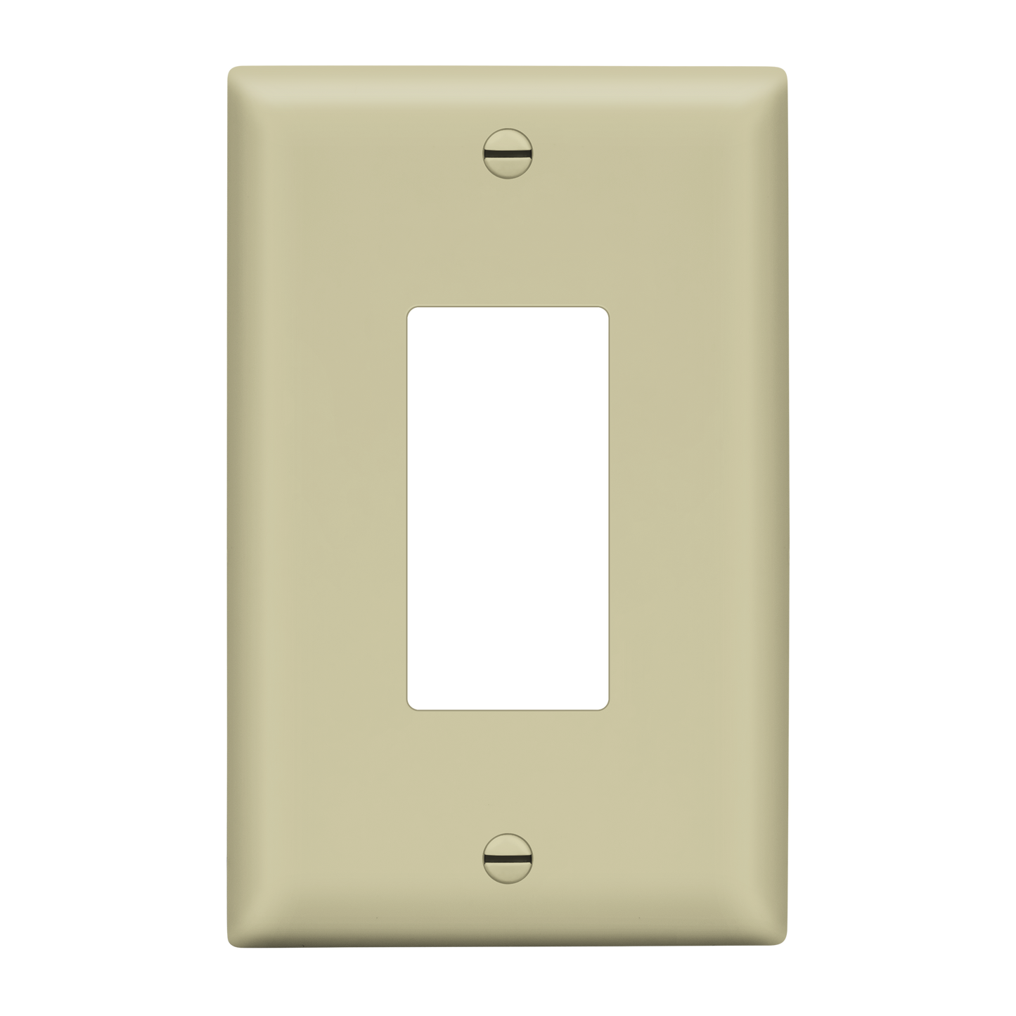 Decorator Wall Plate, Cover Plate for Decorator Switch or Outlet, Polycarbonate Thermoplastic Wall Plate, 1-Gang, Mid-Size