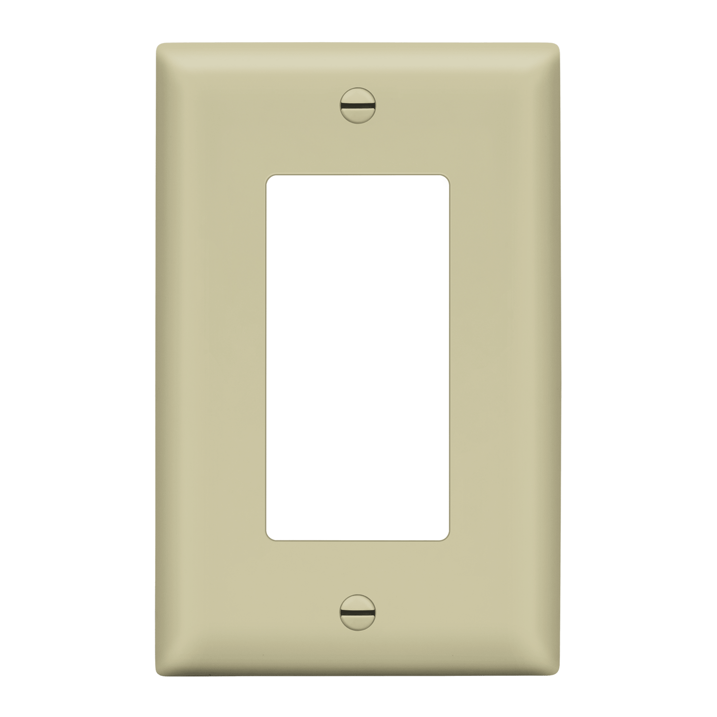 Decorator Wall Plate, Cover Plate for decorator switch or outlet, Polycarbonate Thermoplastic Wall Plate, 1-Gang, Mid-Size