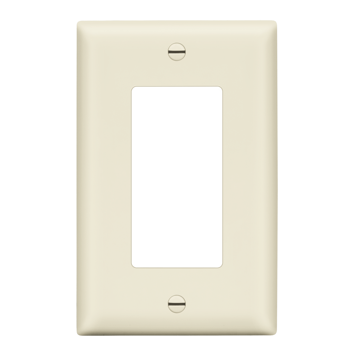 Decorator Wall Plate, Cover Plate for decorator switch or outlet, Polycarbonate Thermoplastic Wall Plate, 1-Gang, Mid-Size