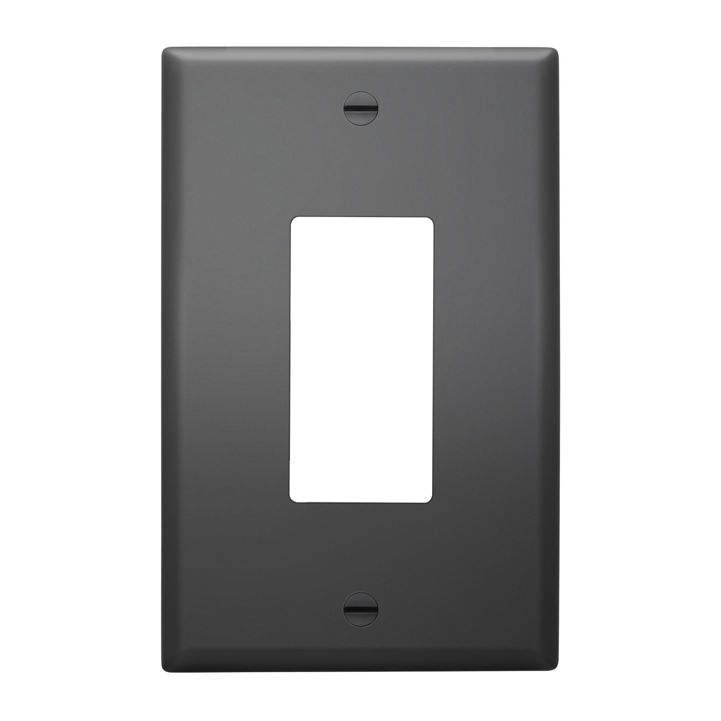 Decorator Wall Plate, Cover Plate for Decorator Switch or Outlet, Polycarbonate Thermoplastic Wall Plate, 1-Gang, Mid-Size