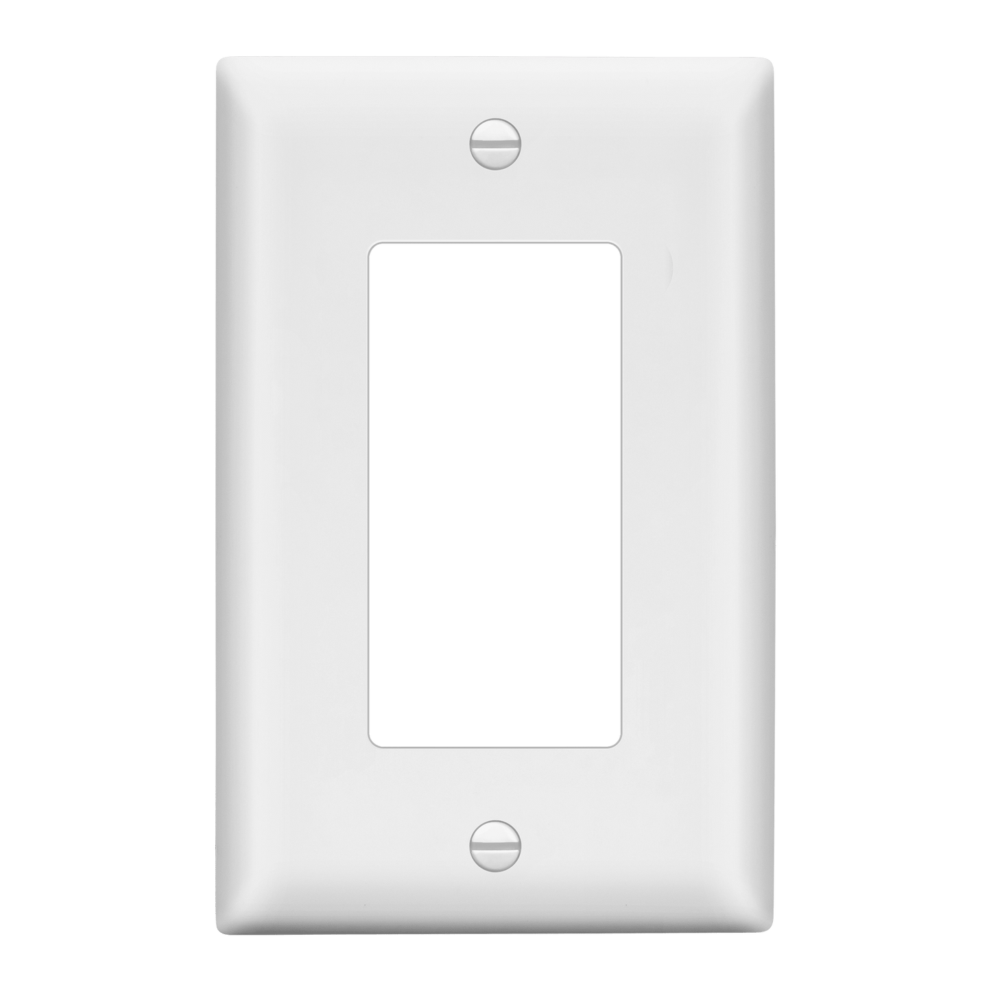 Decorator Wall Plate, Cover Plate for decorator switch or outlet, Polycarbonate Thermoplastic Wall Plate, 1-Gang, Mid-Size