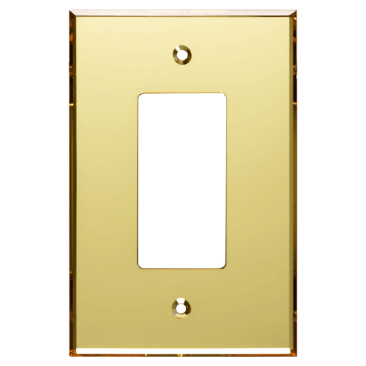 Oversized Acrylic Mirrored Decorator Wall Plate, Reflective Cover Plate for decorator switch or outlet, Plexiglass Wall Plate, 1-Gang