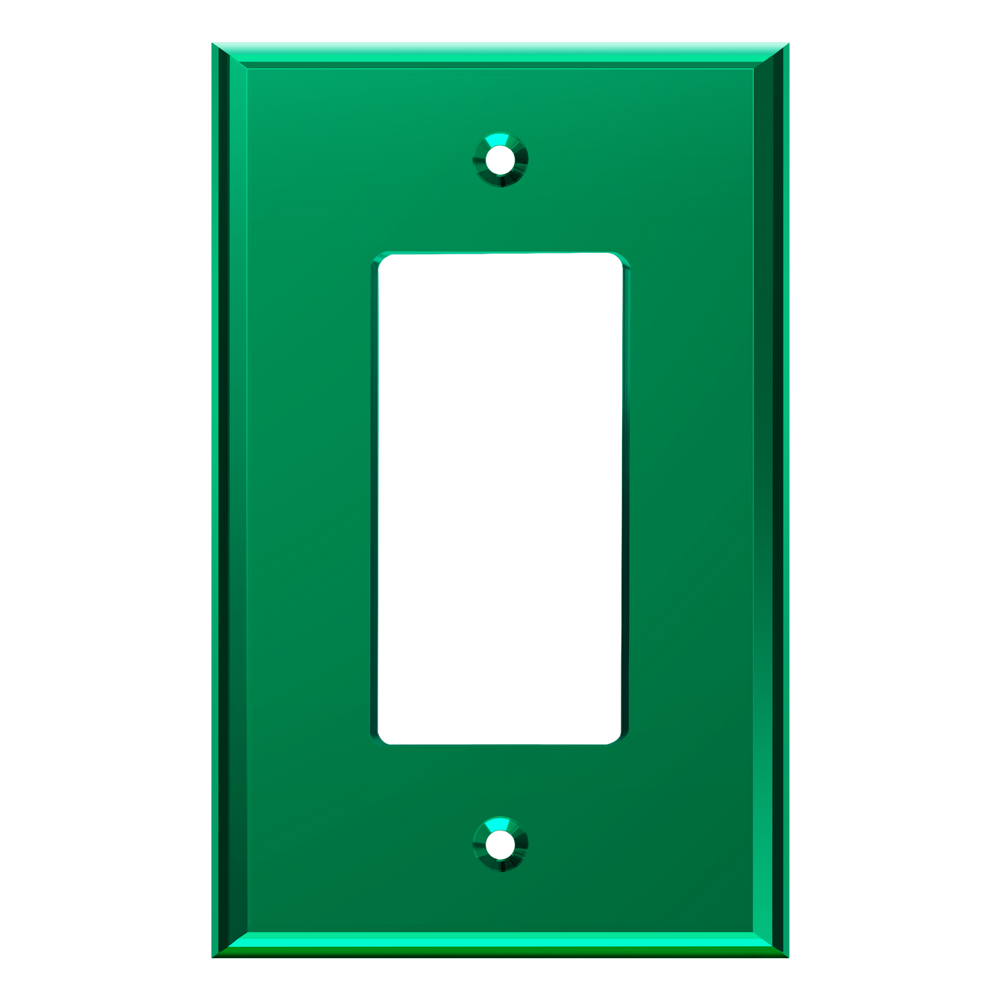 Oversized Acrylic Mirrored Decorator Wall Plate, Reflective Cover Plate for Decorator Switch or Outlet, Plexiglass Wall Plate, 1-Gang