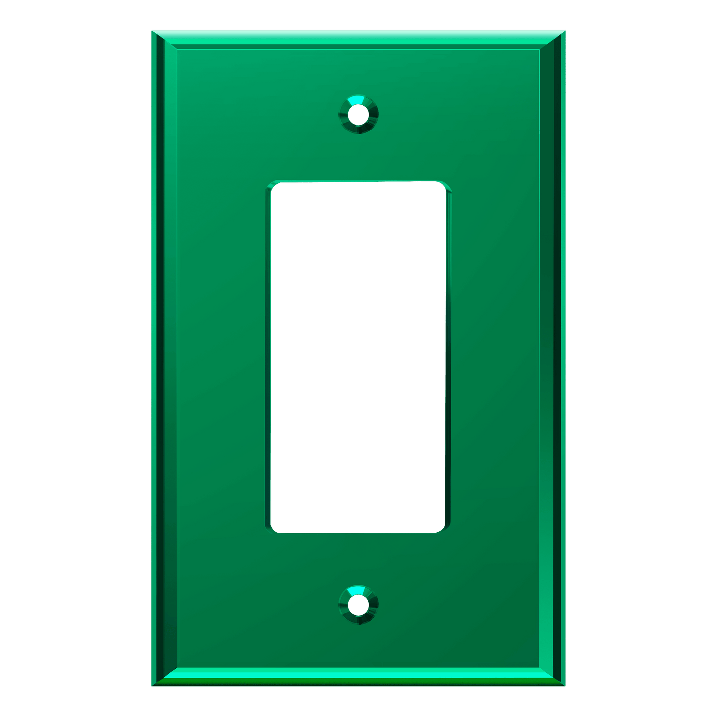 Oversized Acrylic Mirrored Decorator Wall Plate, Reflective Cover Plate for decorator switch or outlet, Plexiglass Wall Plate, 1-Gang