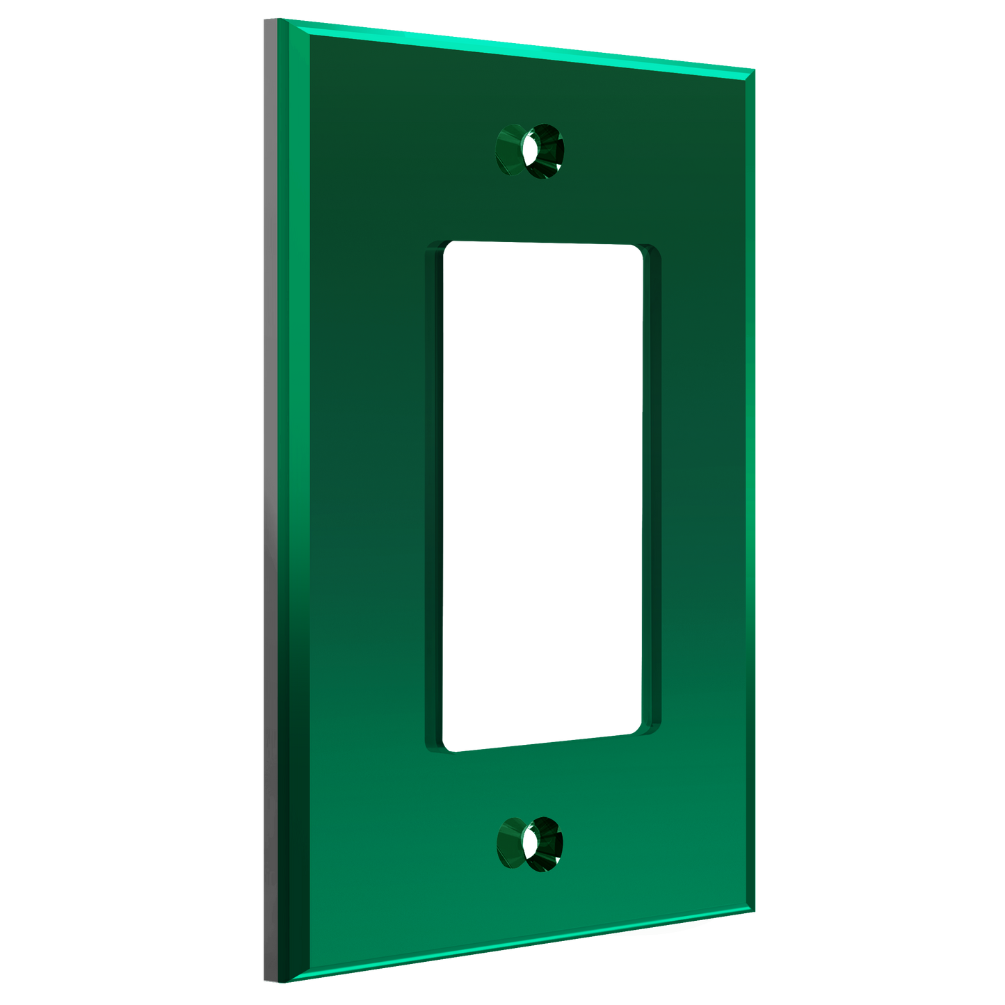 Oversized Acrylic Mirrored Decorator Wall Plate, Reflective Cover Plate for Decorator Switch or Outlet, Plexiglass Wall Plate, 1-Gang