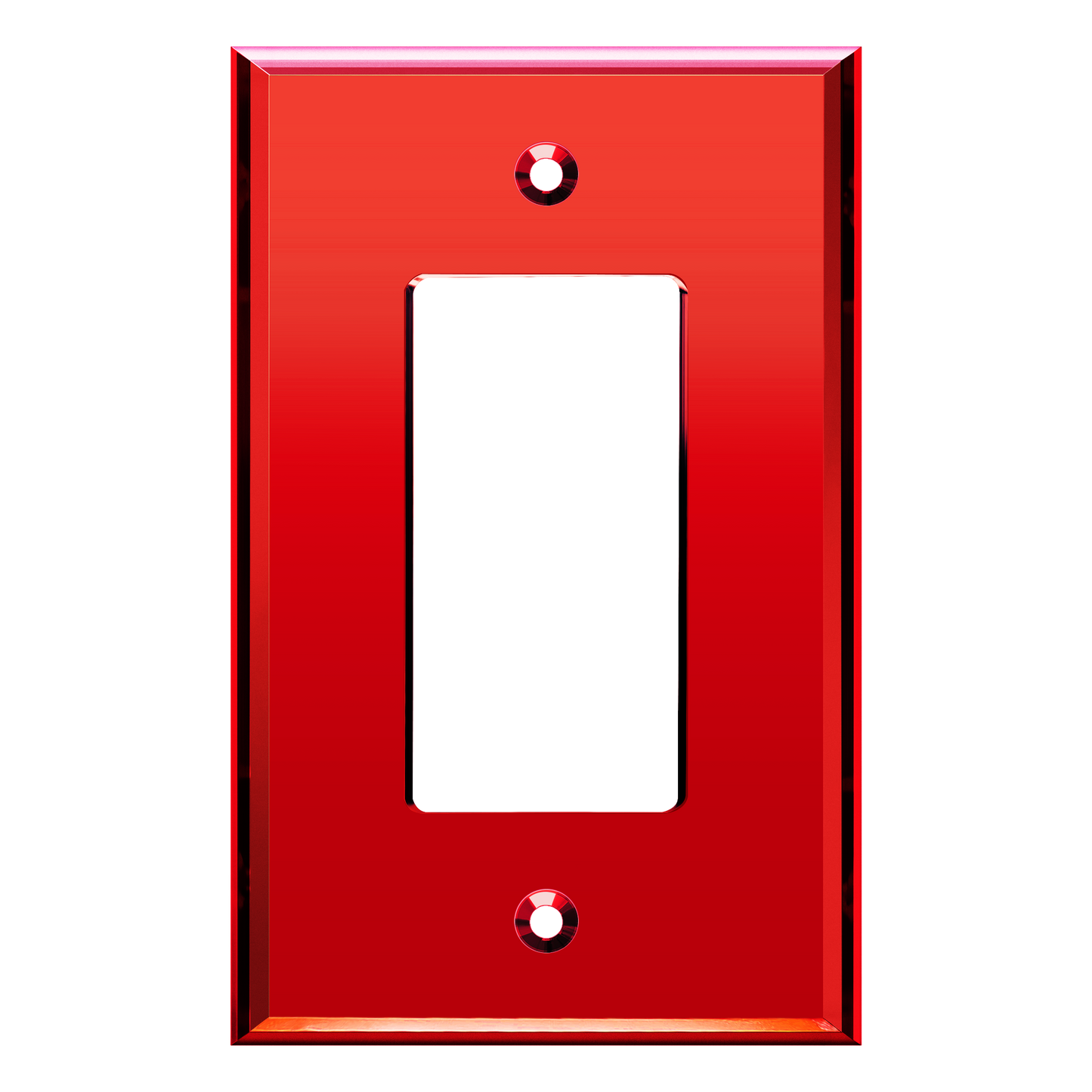 Oversized Acrylic Mirrored Decorator Wall Plate, Reflective Cover Plate for Decorator Switch or Outlet, Plexiglass Wall Plate, 1-Gang