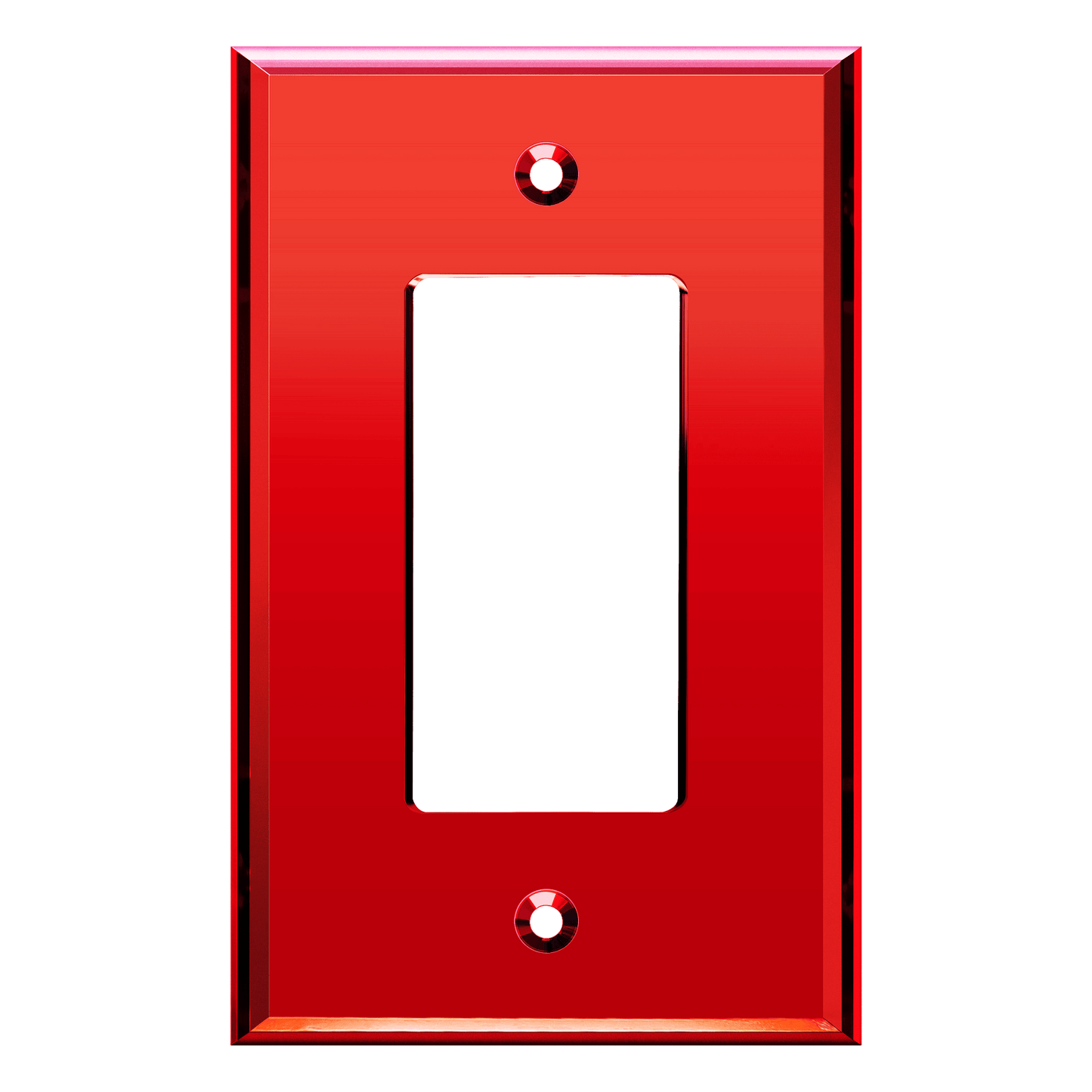 Oversized Acrylic Mirrored Decorator Wall Plate, Reflective Cover Plate for decorator switch or outlet, Plexiglass Wall Plate, 1-Gang