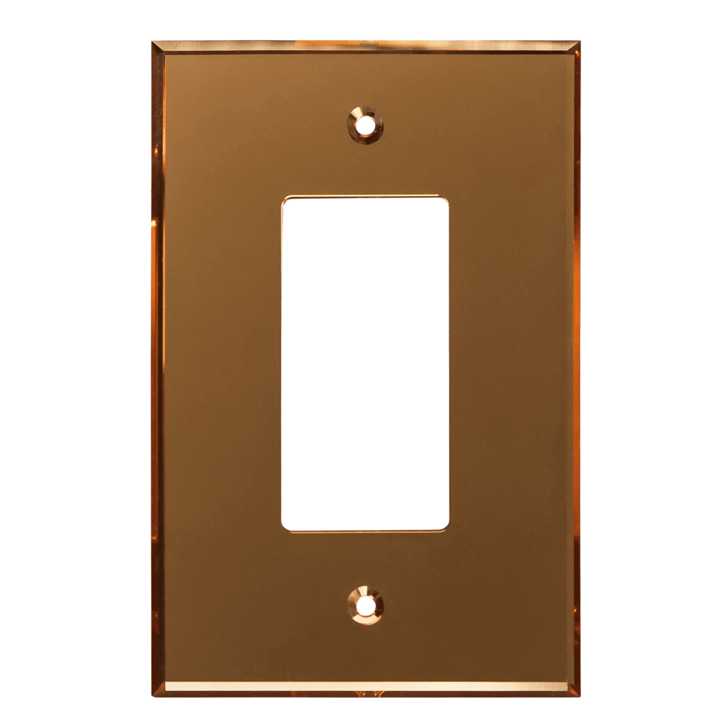 Oversized Acrylic Mirrored Decorator Wall Plate, Reflective Cover Plate for decorator switch or outlet, Plexiglass Wall Plate, 1-Gang