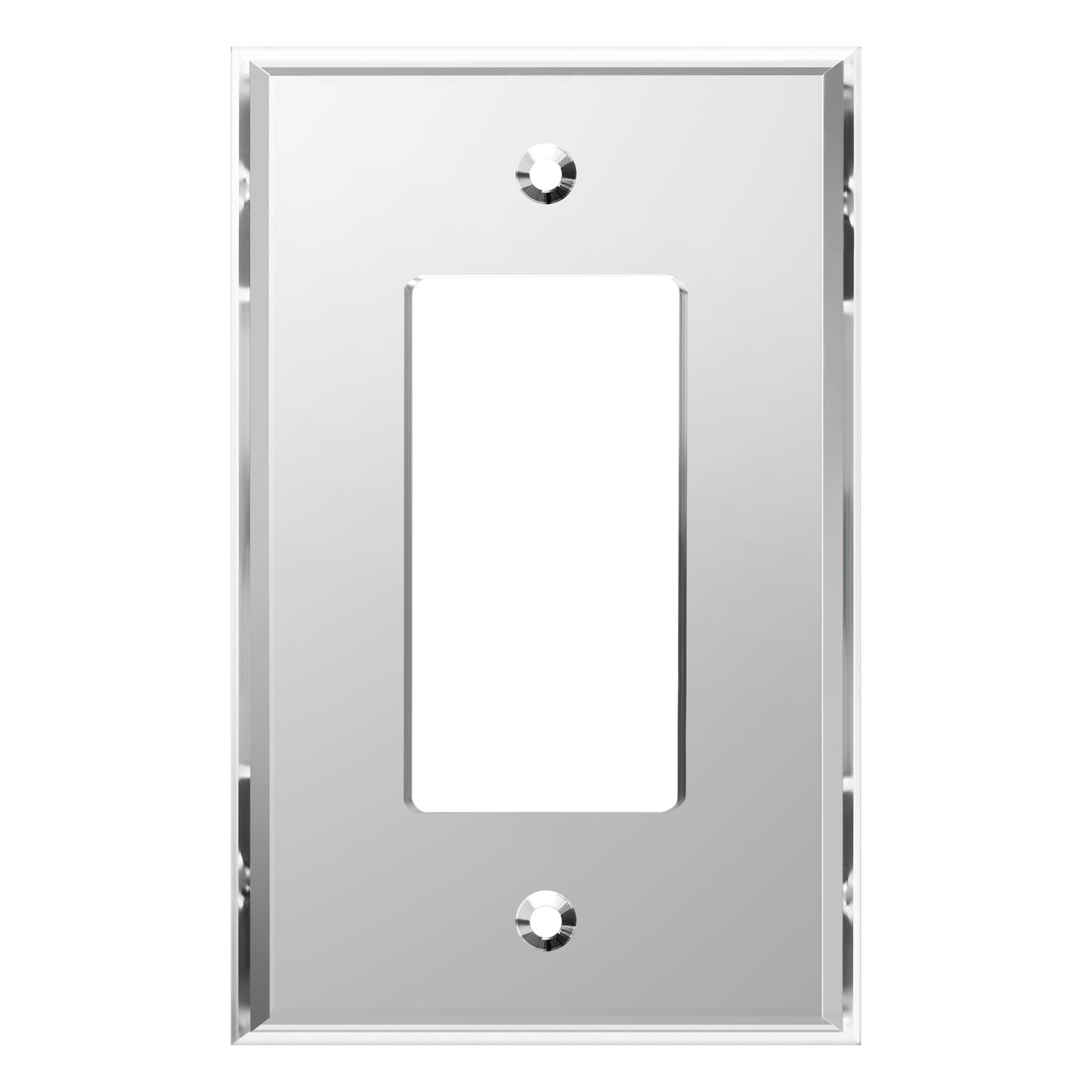 Oversized Acrylic Mirrored Decorator Wall Plate, Reflective Cover Plate for Decorator Switch or Outlet, Plexiglass Wall Plate, 1-Gang