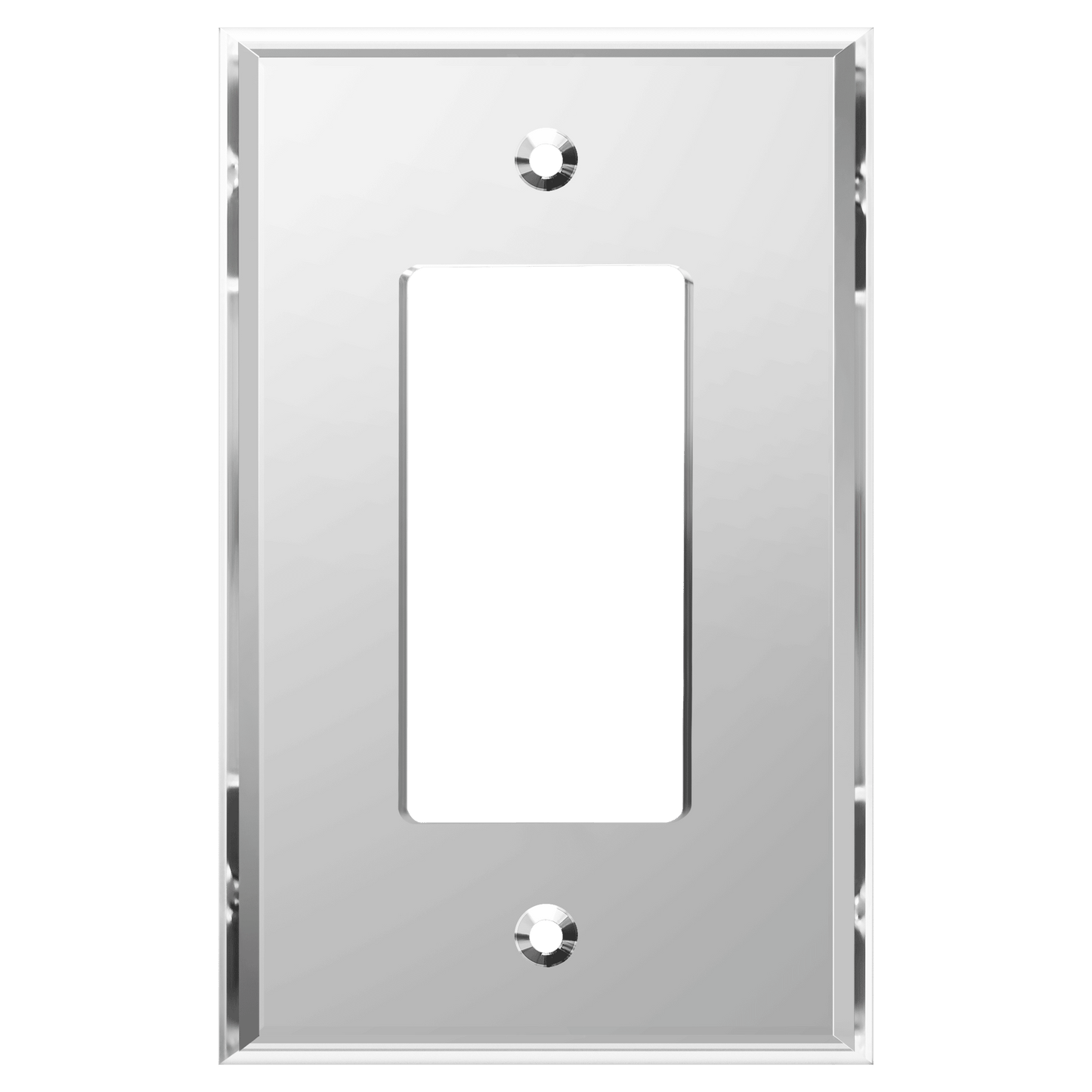 Oversized Acrylic Mirrored Decorator Wall Plate, Reflective Cover Plate for decorator switch or outlet, Plexiglass Wall Plate, 1-Gang
