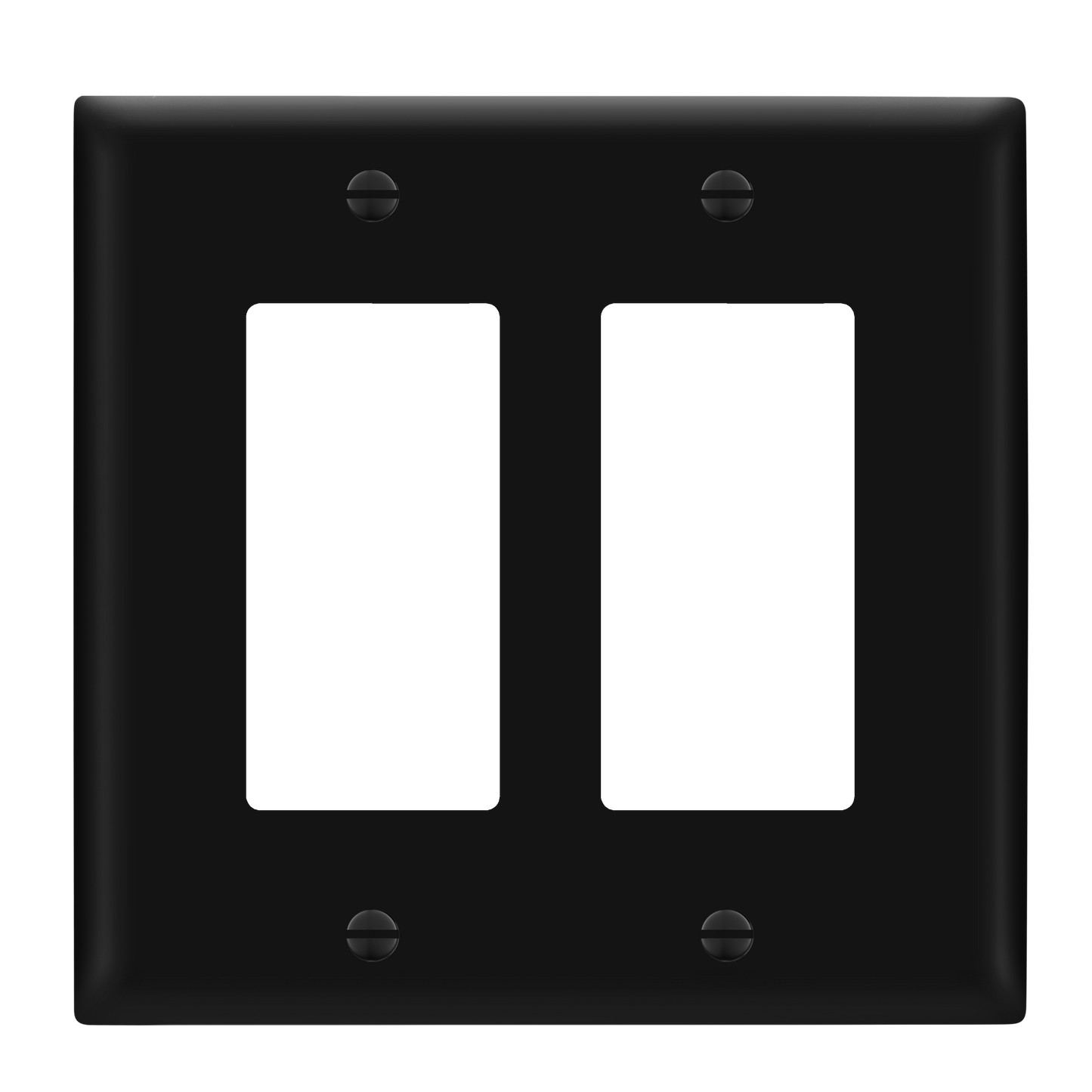 Decorator Wall Plate, Cover Plate for decorator switch or outlet, Polycarbonate Thermoplastic Wall Plate, 2-Gang, Mid-Size