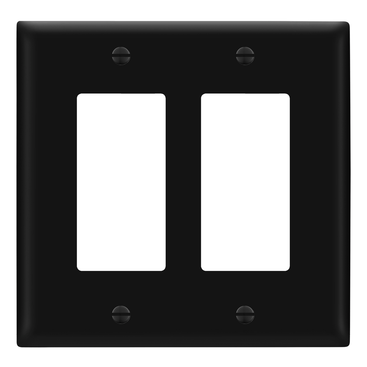 Decorator Wall Plate, Cover Plate for decorator switch or outlet, Polycarbonate Thermoplastic Wall Plate, 2-Gang, Mid-Size