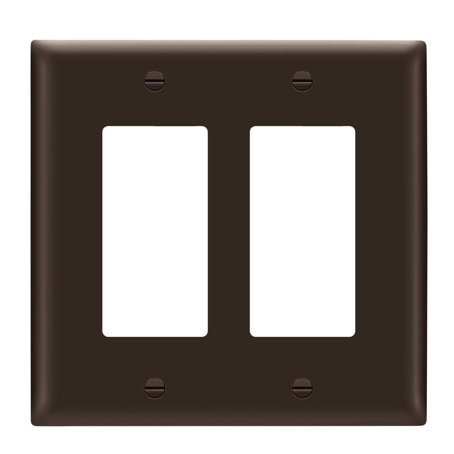 Decorator Wall Plate, Cover Plate for decorator switch or outlet, Polycarbonate Thermoplastic Wall Plate, 2-Gang, Mid-Size