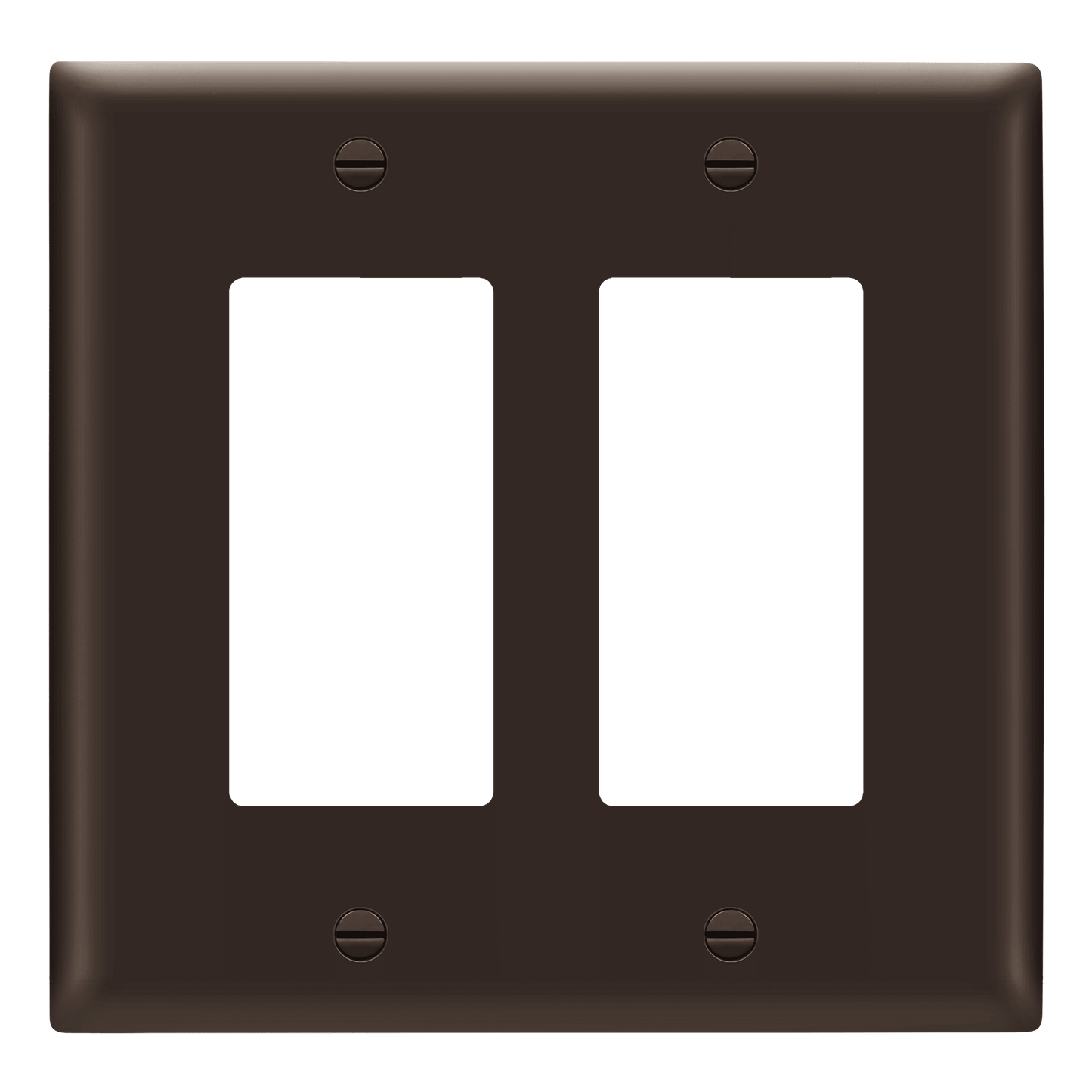 Decorator Wall Plate, Cover Plate for decorator switch or outlet, Polycarbonate Thermoplastic Wall Plate, 2-Gang, Mid-Size