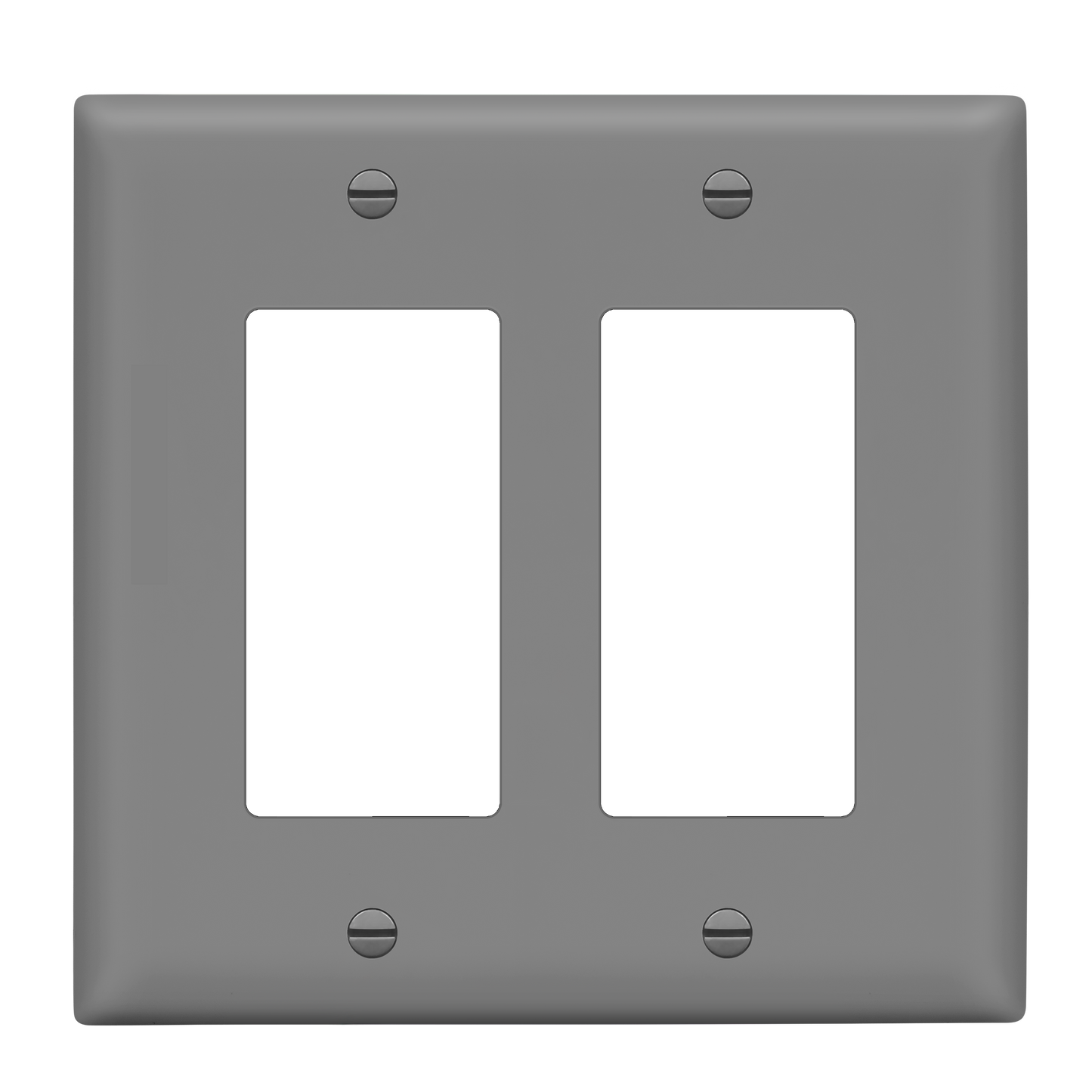 Decorator Wall Plate, Cover Plate for decorator switch or outlet, Polycarbonate Thermoplastic Wall Plate, 2-Gang, Mid-Size