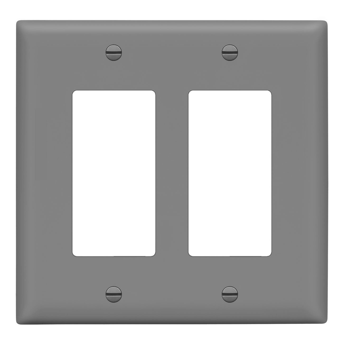 Decorator Wall Plate, Cover Plate for decorator switch or outlet, Polycarbonate Thermoplastic Wall Plate, 2-Gang, Mid-Size