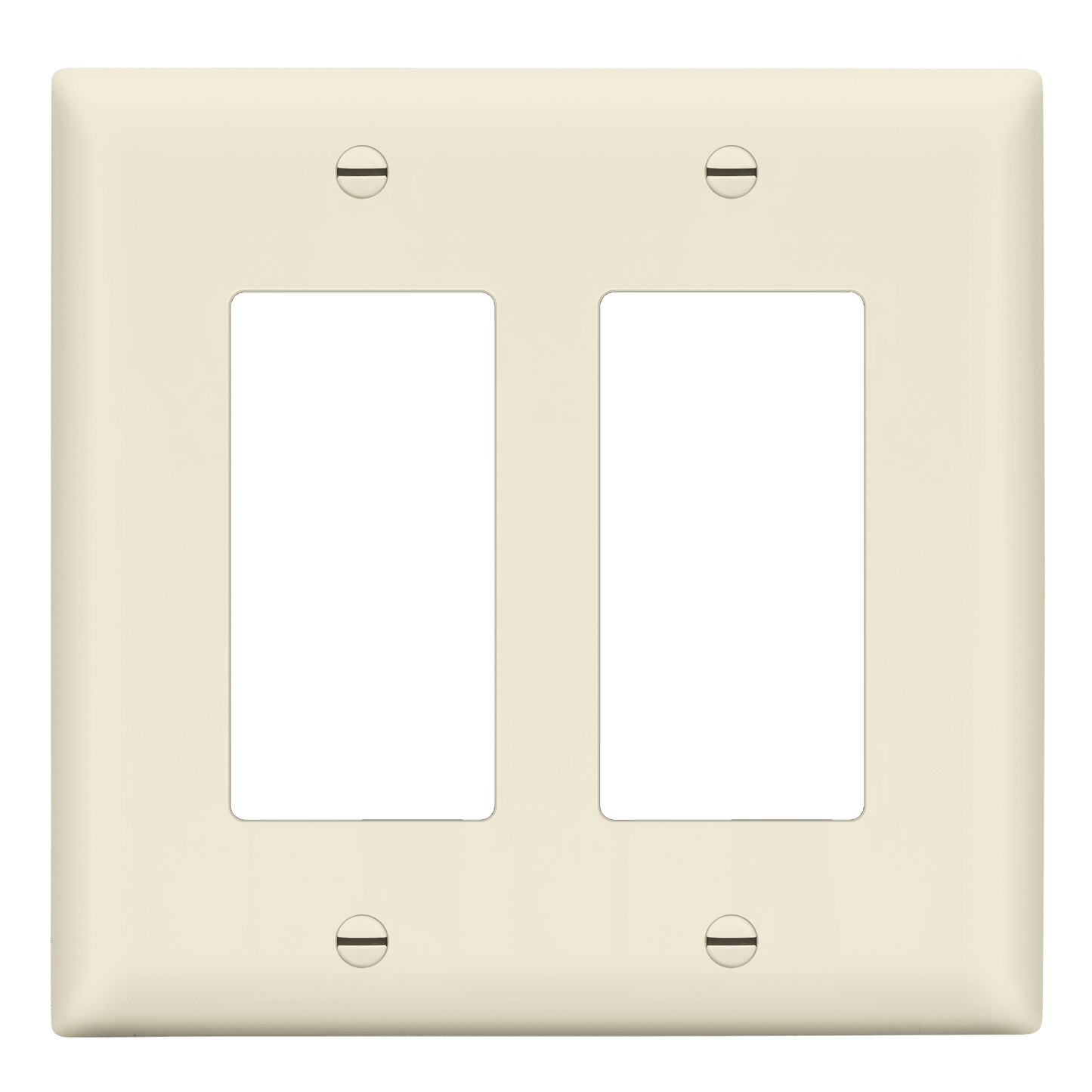 Decorator Wall Plate, Cover Plate for decorator switch or outlet, Polycarbonate Thermoplastic Wall Plate, 2-Gang, Mid-Size