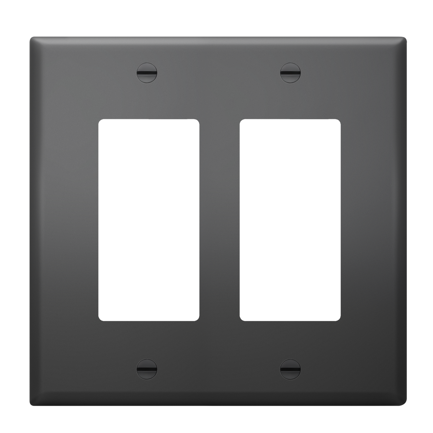 Decorator Wall Plate, Cover Plate for decorator switch or outlet, Polycarbonate Thermoplastic Wall Plate, 2-Gang, Mid-Size