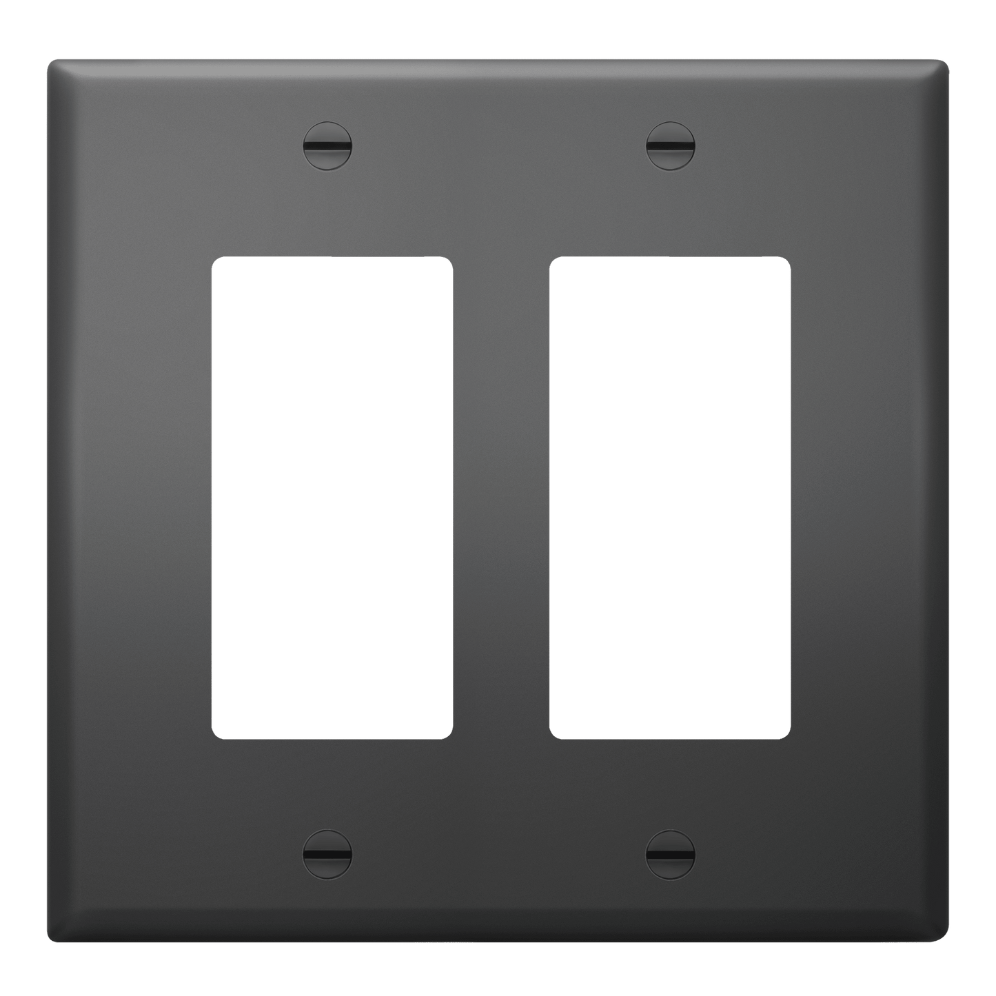 Decorator Wall Plate, Cover Plate for decorator switch or outlet, Polycarbonate Thermoplastic Wall Plate, 2-Gang, Mid-Size