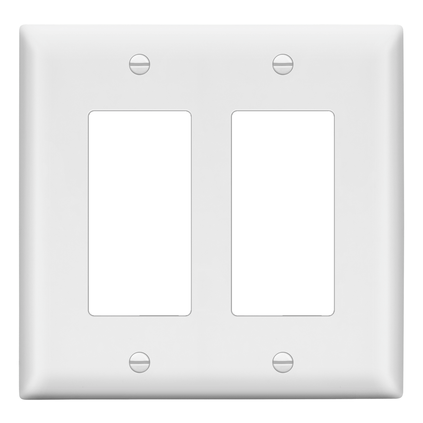 Decorator Wall Plate, Cover Plate for decorator switch or outlet, Polycarbonate Thermoplastic Wall Plate, 2-Gang, Mid-Size