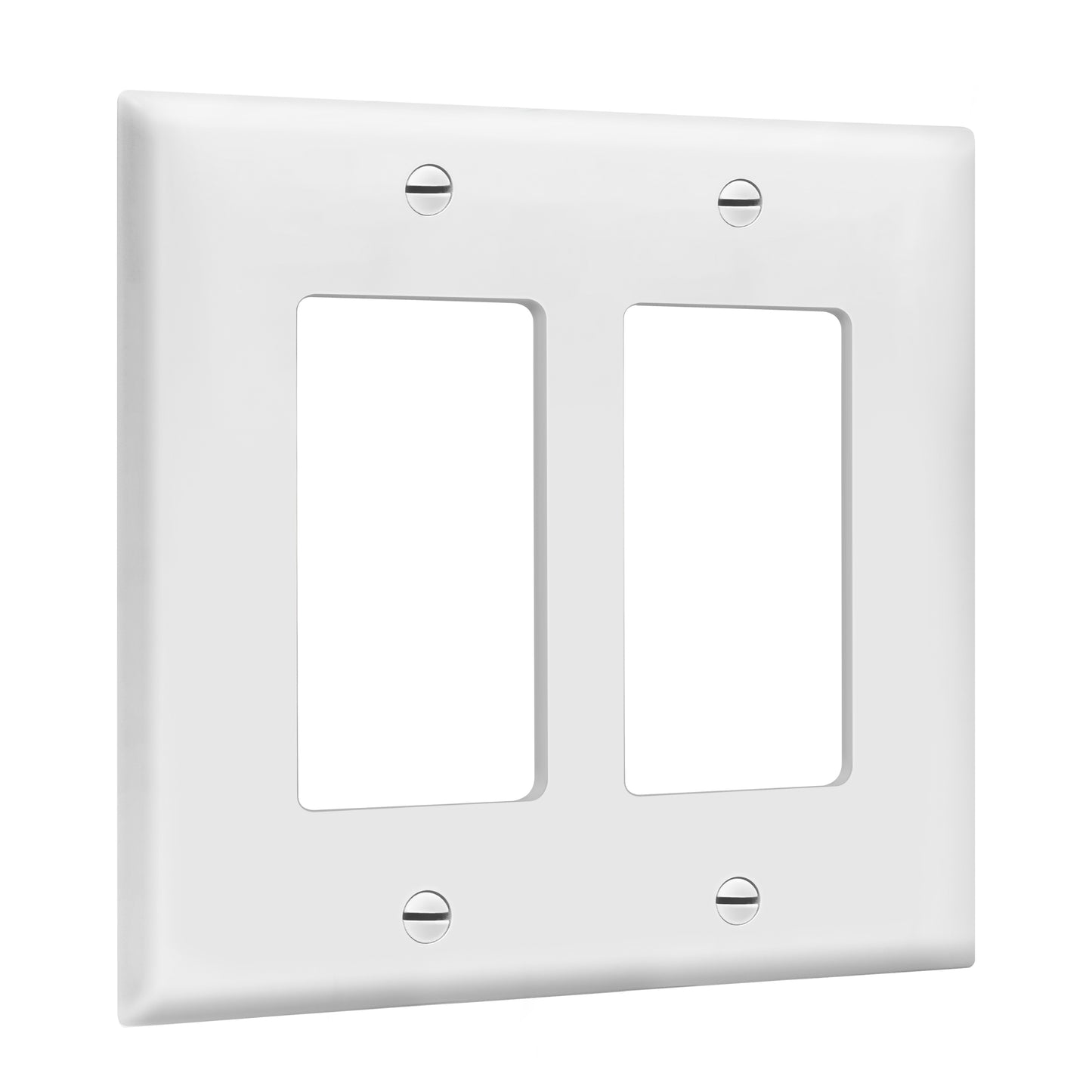 Decorator Wall Plate, Cover Plate for decorator switch or outlet, Polycarbonate Thermoplastic Wall Plate, 2-Gang, Mid-Size