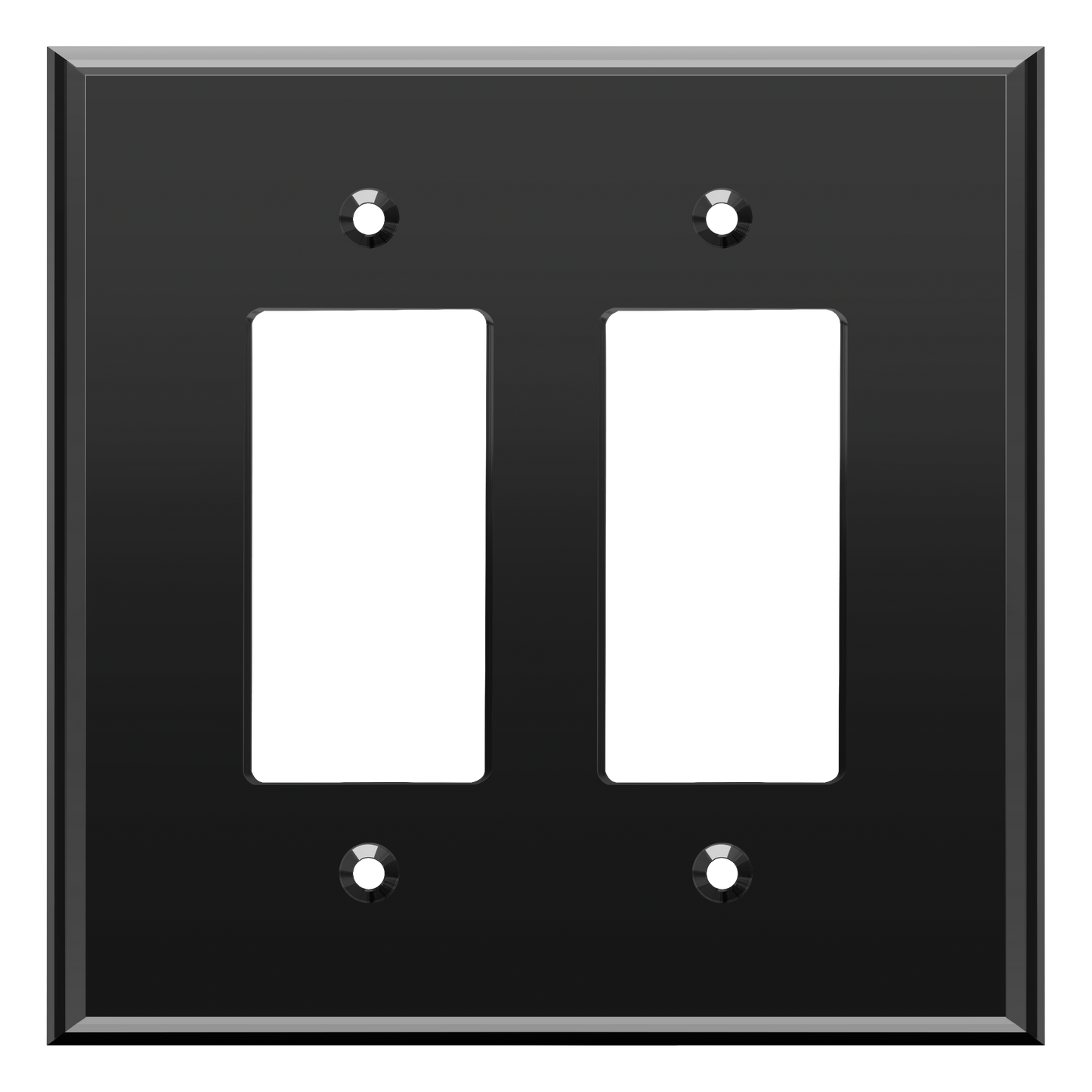 Oversized Acrylic Mirrored Decorator Wall Plate, Reflective Cover Plate for decorator switch or outlet, Plexiglass Wall Plate, 2-Gang