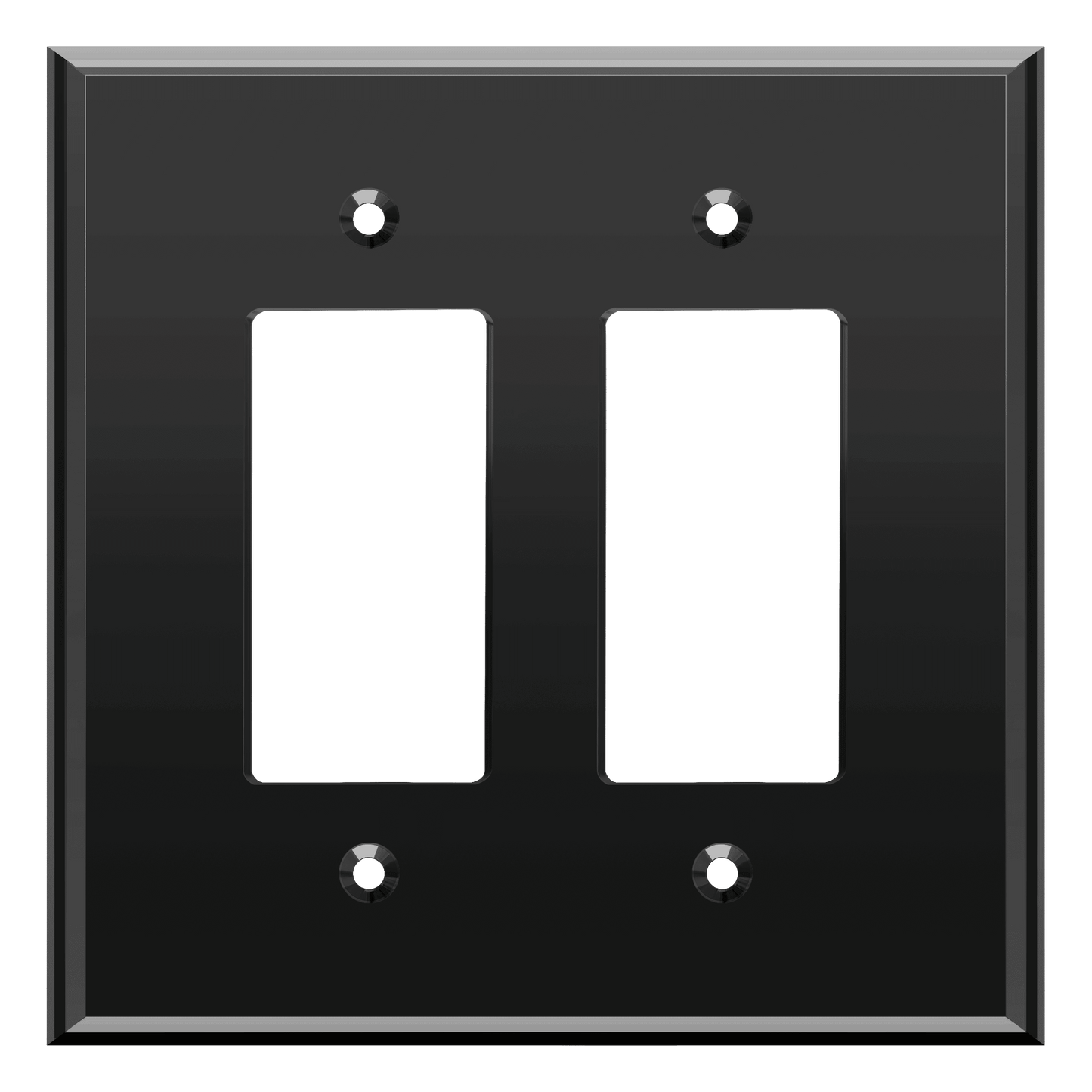 Oversized Acrylic Mirrored Decorator Wall Plate, Reflective Cover Plate for decorator switch or outlet, Plexiglass Wall Plate, 2-Gang