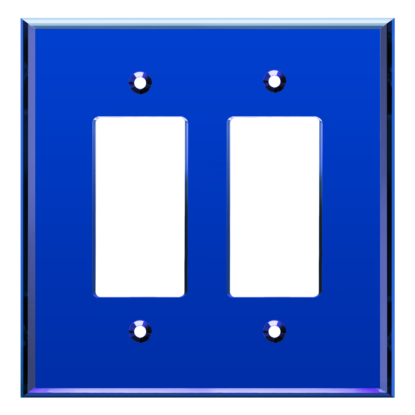 Oversized Acrylic Mirrored Decorator Wall Plate, Reflective Cover Plate for decorator switch or outlet, Plexiglass Wall Plate, 2-Gang