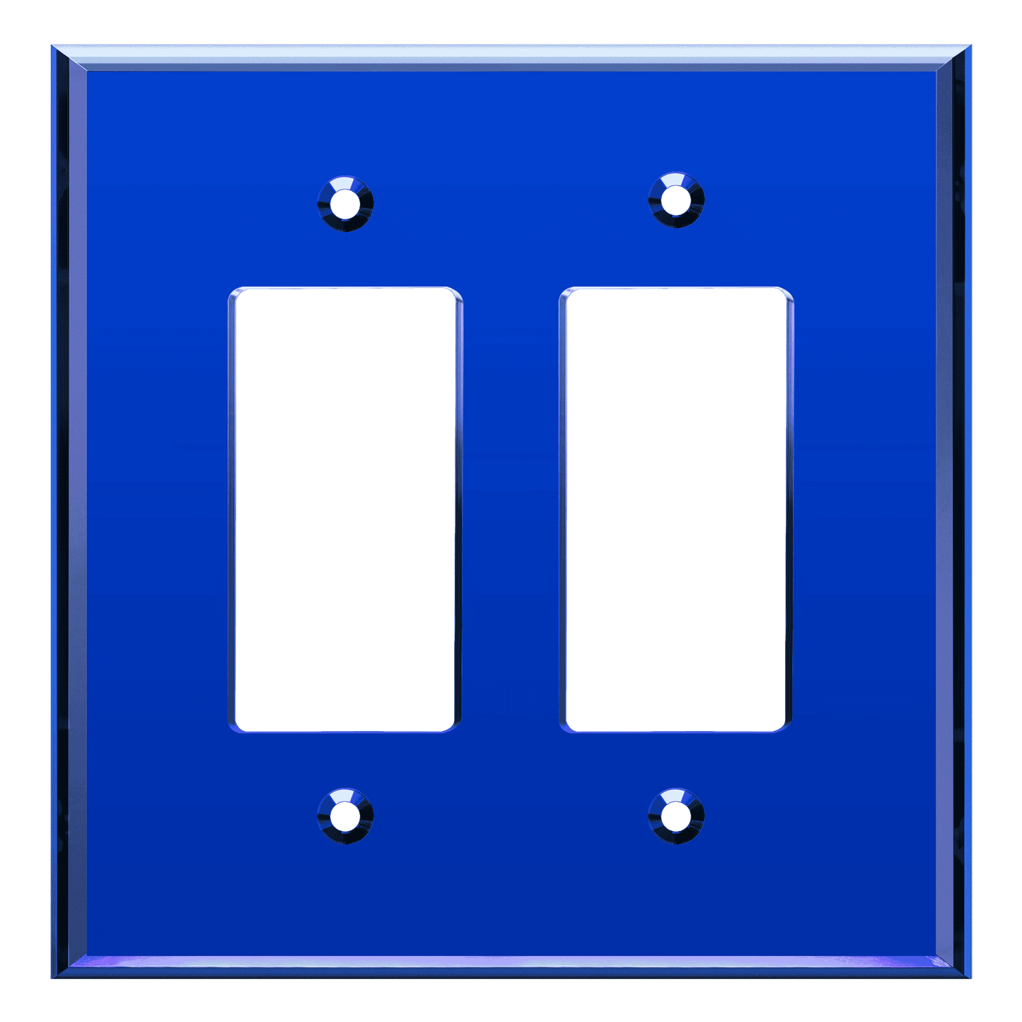 Oversized Acrylic Mirrored Decorator Wall Plate, Reflective Cover Plate for decorator switch or outlet, Plexiglass Wall Plate, 2-Gang