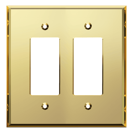 Oversized Acrylic Mirrored Decorator Wall Plate, Reflective Cover Plate for decorator switch or outlet, Plexiglass Wall Plate, 2-Gang