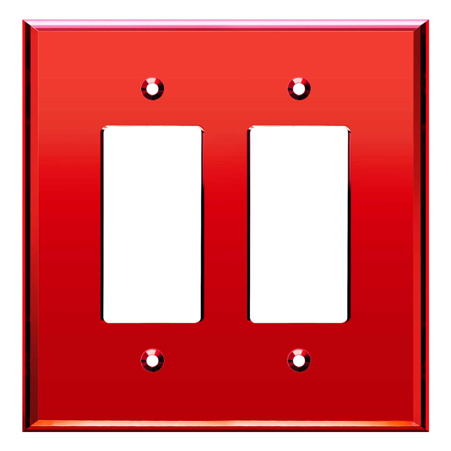 Oversized Acrylic Mirrored Decorator Wall Plate, Reflective Cover Plate for decorator switch or outlet, Plexiglass Wall Plate, 2-Gang