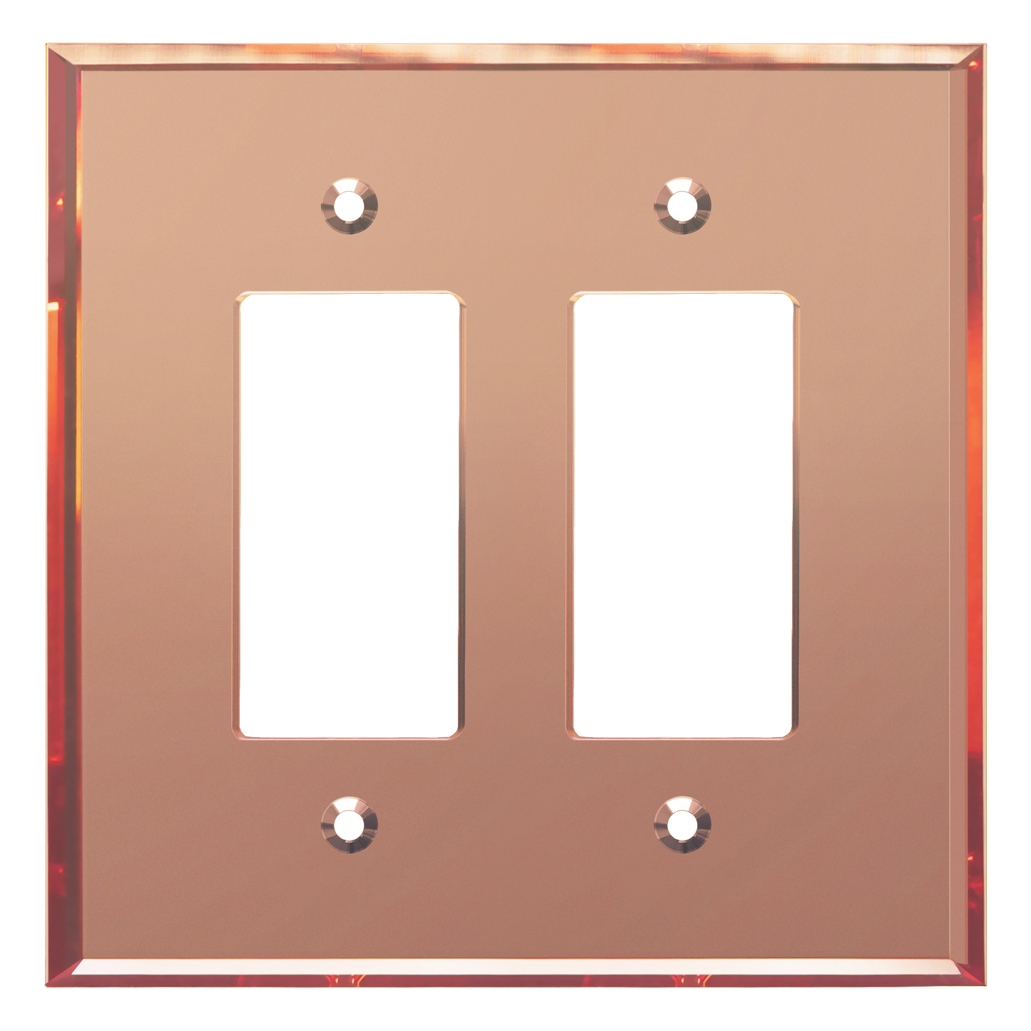 Oversized Acrylic Mirrored Decorator Wall Plate, Reflective Cover Plate for decorator switch or outlet, Plexiglass Wall Plate, 2-Gang