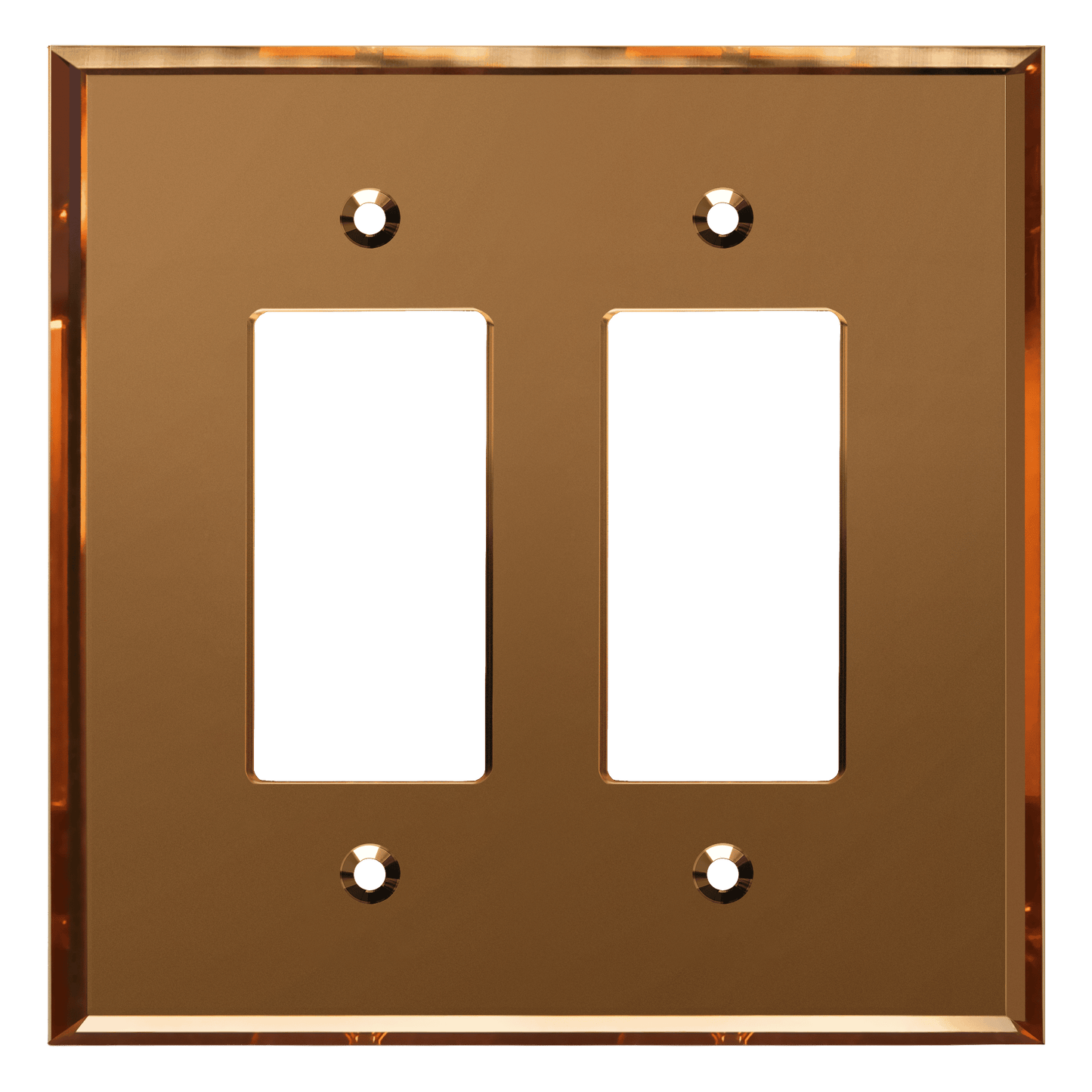 Oversized Acrylic Mirrored Decorator Wall Plate, Reflective Cover Plate for decorator switch or outlet, Plexiglass Wall Plate, 2-Gang