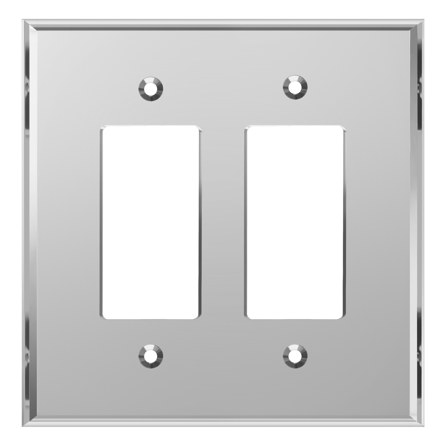 Oversized Acrylic Mirrored Decorator Wall Plate, Reflective Cover Plate for decorator switch or outlet, Plexiglass Wall Plate, 2-Gang