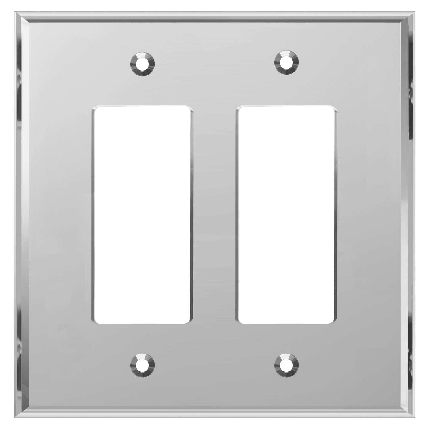 Oversized Acrylic Mirrored Decorator Wall Plate, Reflective Cover Plate for decorator switch or outlet, Plexiglass Wall Plate, 2-Gang