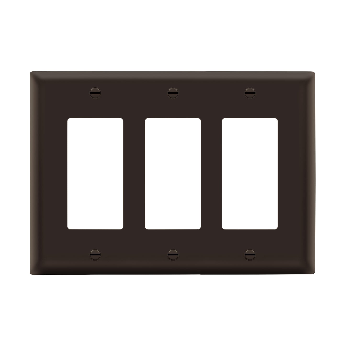 Decorator Wall Plate, Cover Plate for decorator switch or outlet, Polycarbonate Thermoplastic Wall Plate, 3-Gang, Mid-Size