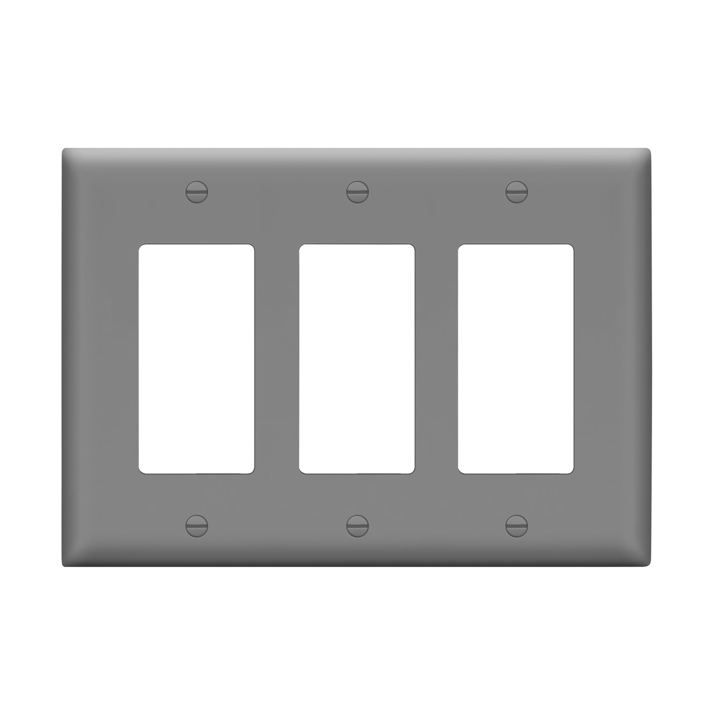 Decorator Wall Plate, Cover Plate for decorator switch or outlet, Polycarbonate Thermoplastic Wall Plate, 3-Gang, Mid-Size